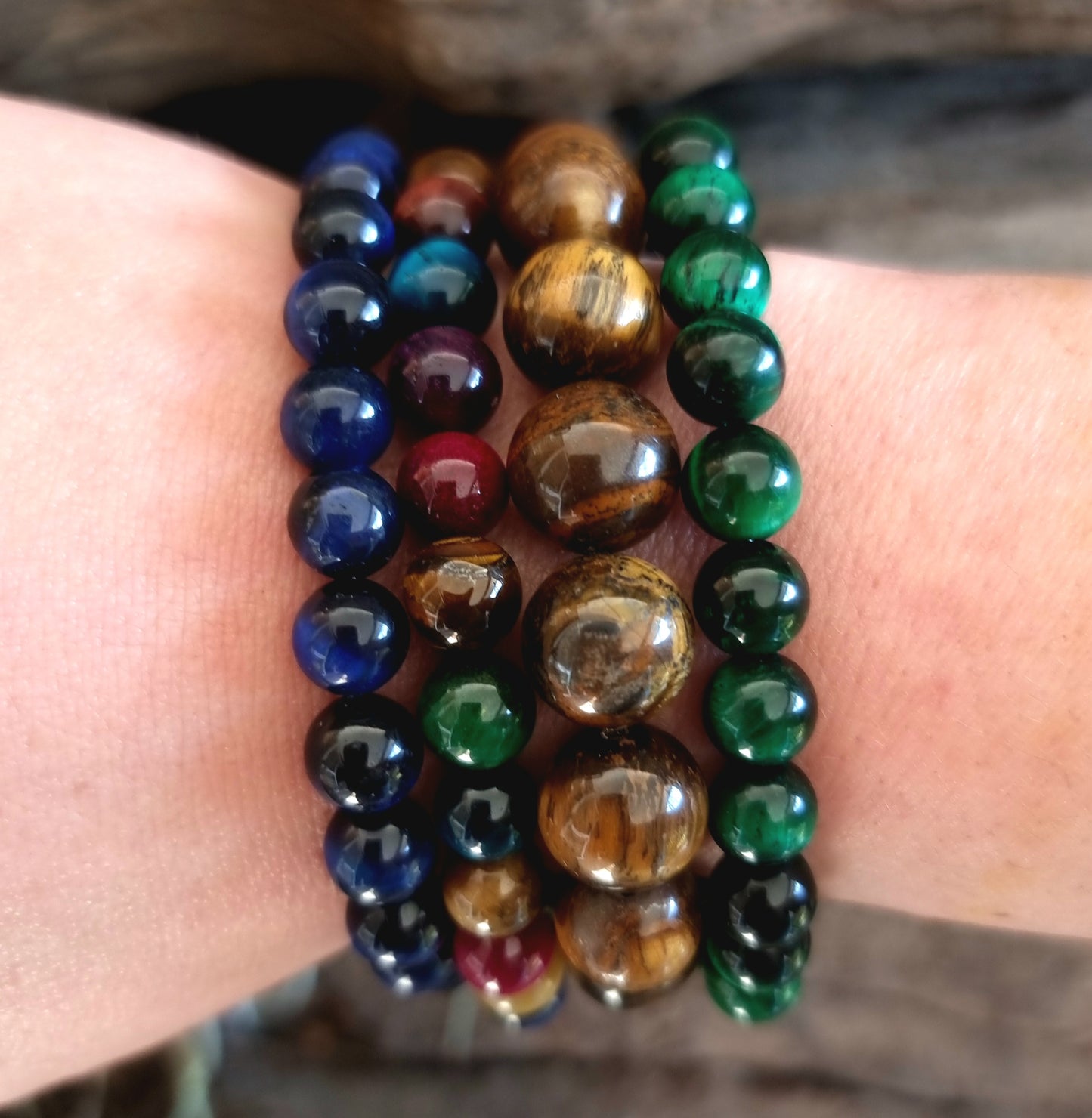 TIGER EYE BRACELET SET - PROTECTION & PERSONAL POWER
