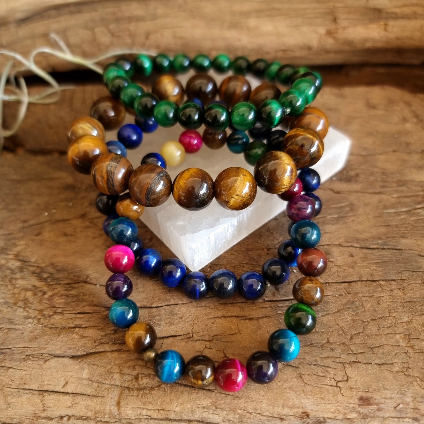 TIGER EYE BRACELET SET - PROTECTION & PERSONAL POWER