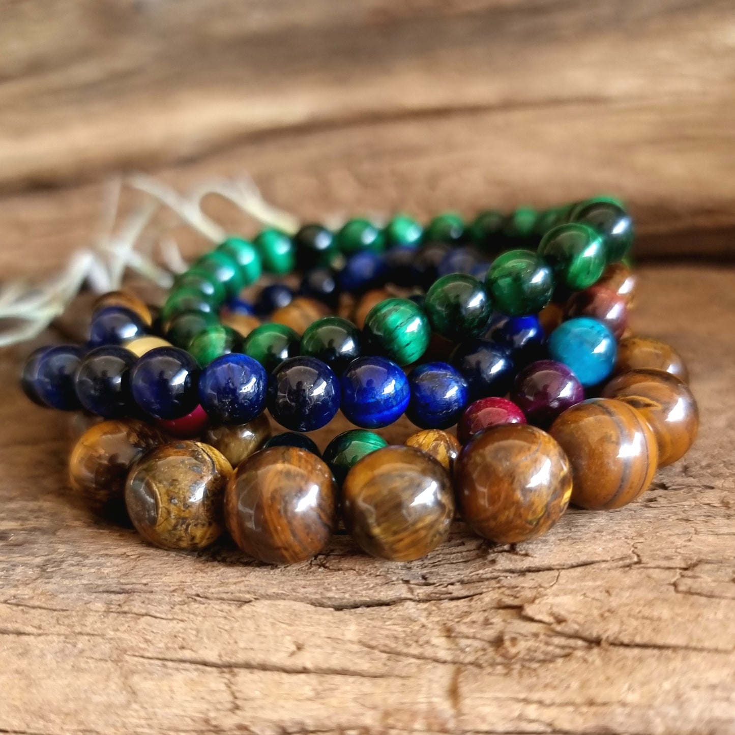 TIGER EYE BRACELET SET - PROTECTION & PERSONAL POWER