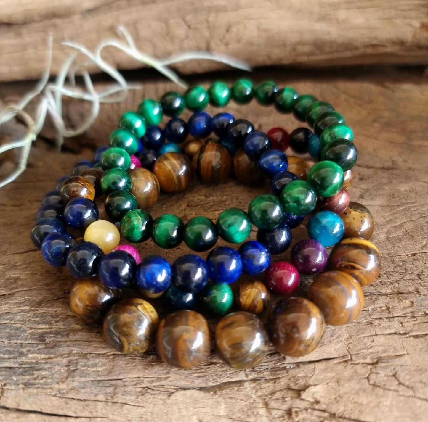 TIGER EYE BRACELET SET - PROTECTION & PERSONAL POWER