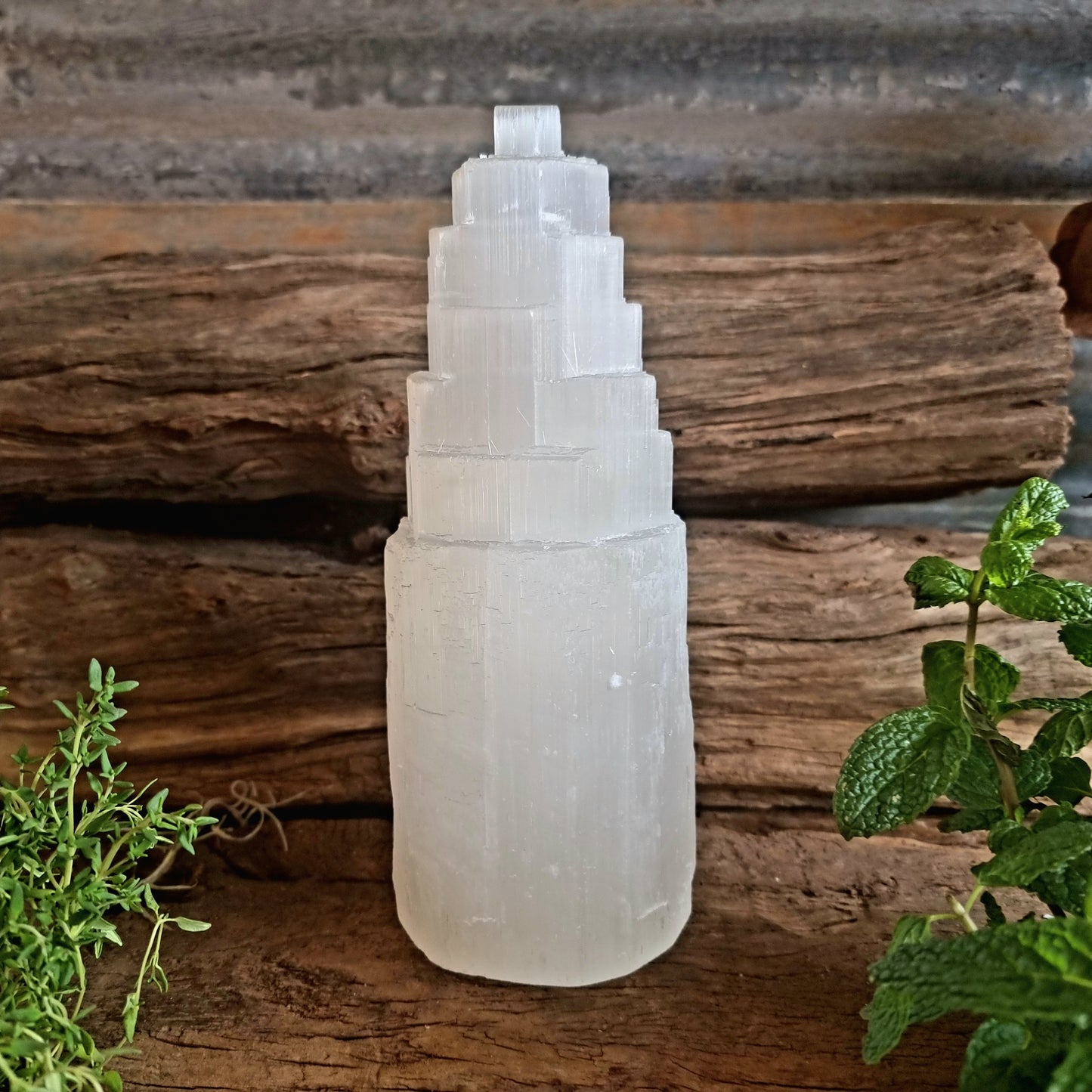 SELENITE TOWER LAMP - ANGELIC GUIDANCE