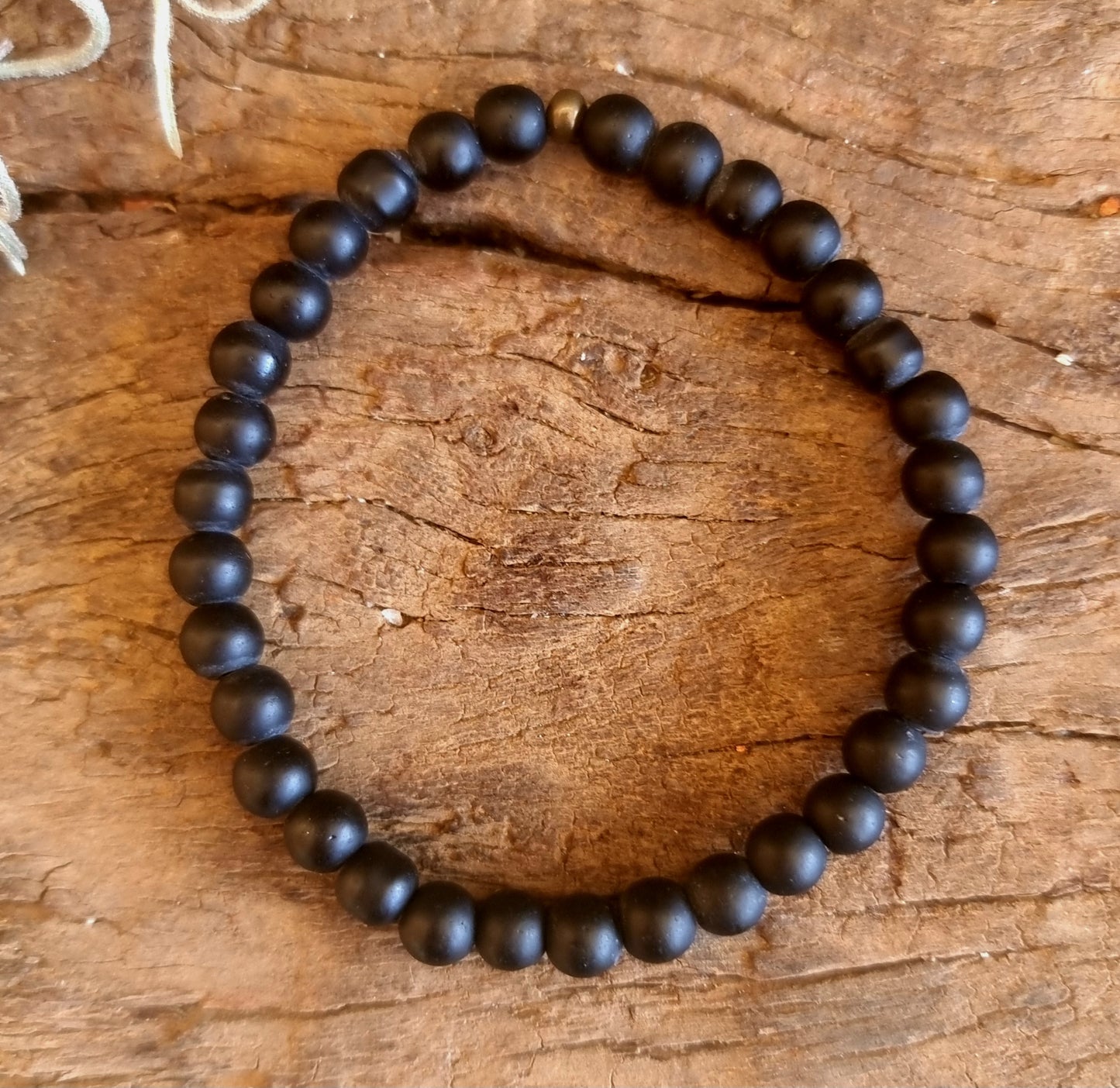 BLACK ONYX MATT ENERGY BRACELET 6 mm- PROTECTION