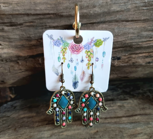 HAMSA HAND EARRINGS - PROTECTION