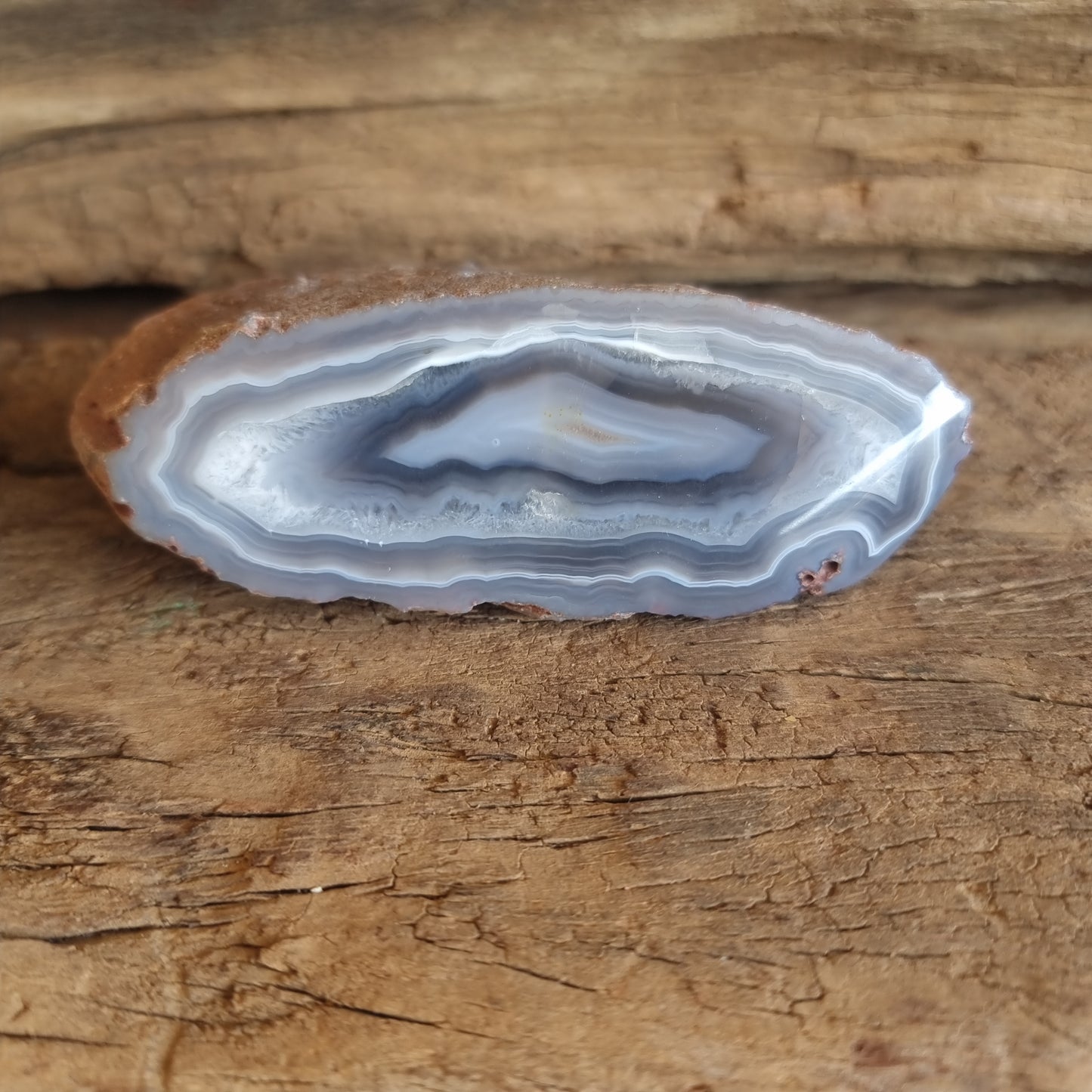 POLISHED RED SASHE RIVER AGATE NODULE E - GROUNDING