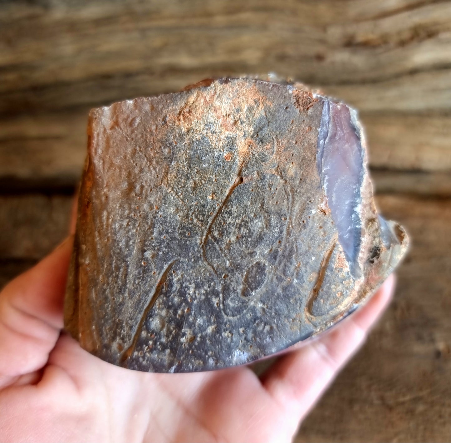 POLISHED RED SASHE RIVER AGATE NODULE F - GROUNDING