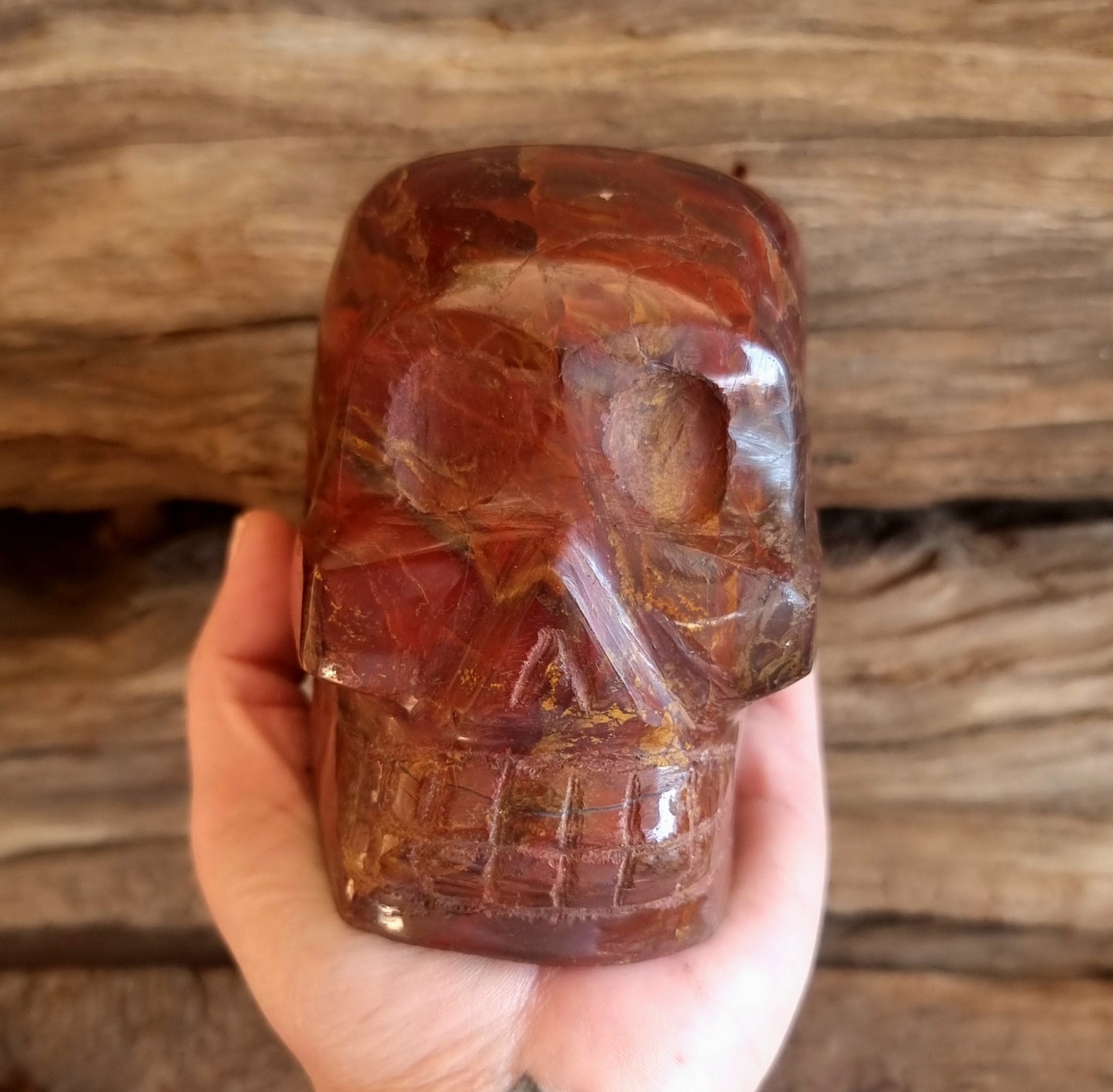 RED JASPER SKULL A - PROTECTION