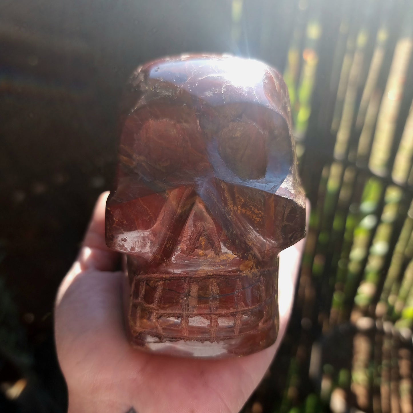 RED JASPER SKULL A - PROTECTION