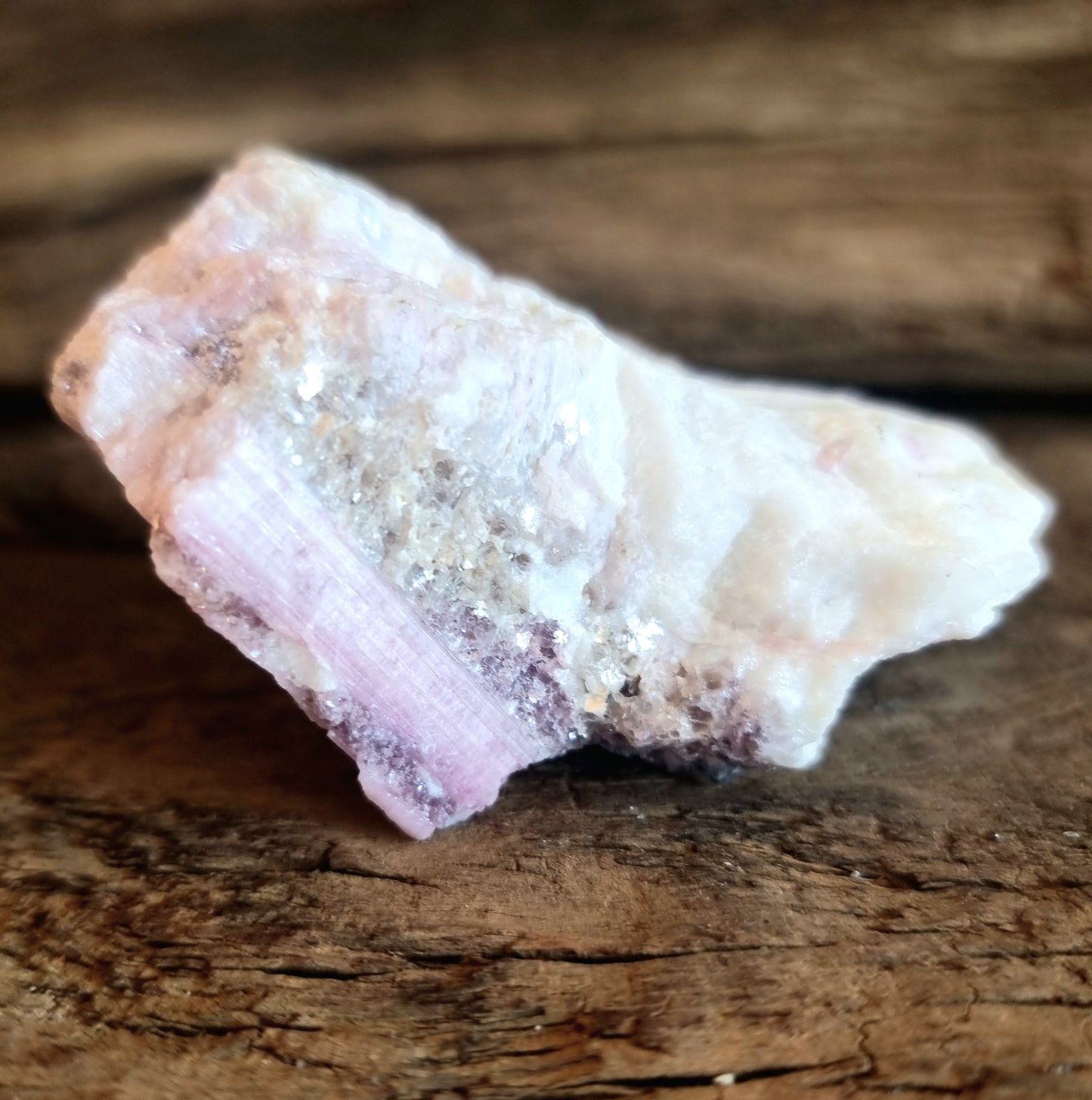 NATURAL PINK RUBELITE TOURMALINE IN SCHIST