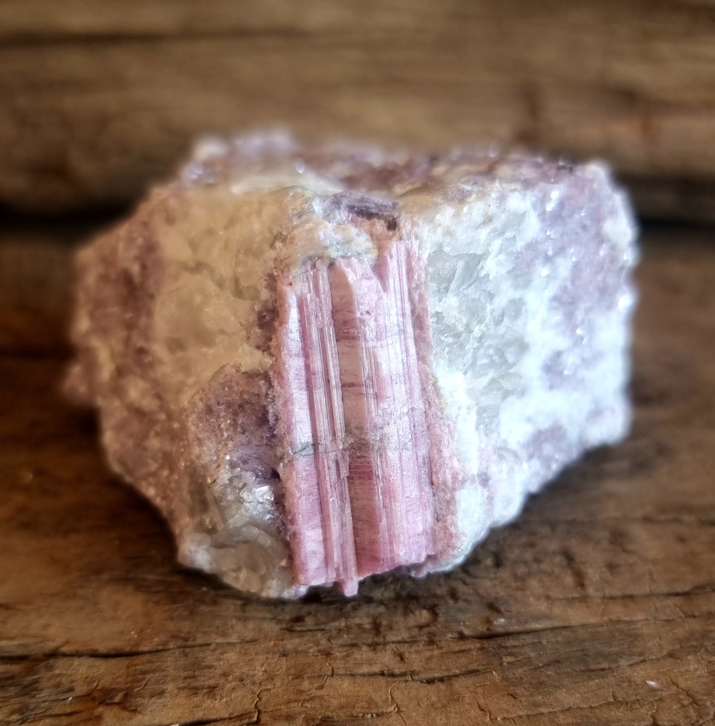 NATURAL PINK RUBELITE TOURMALINE IN SCHIST