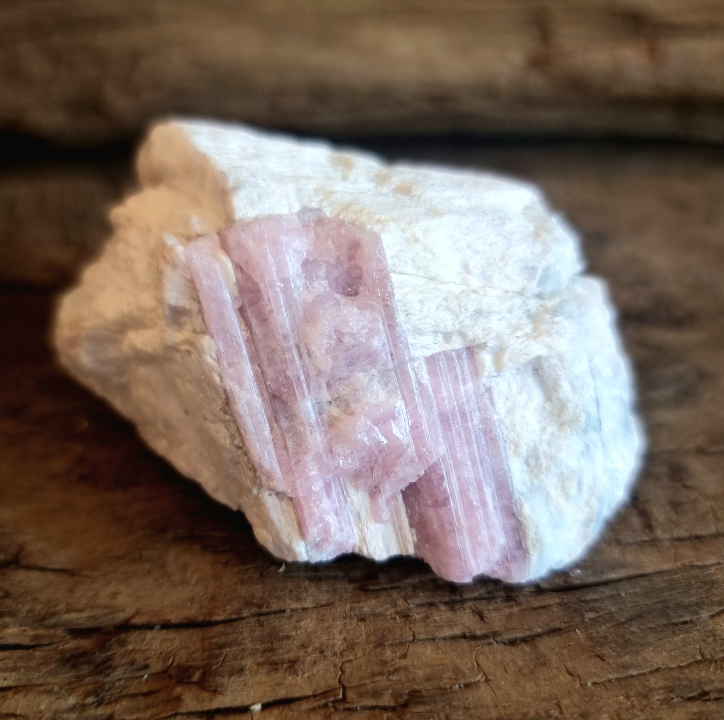 NATURAL PINK RUBELITE TOURMALINE IN SCHIST