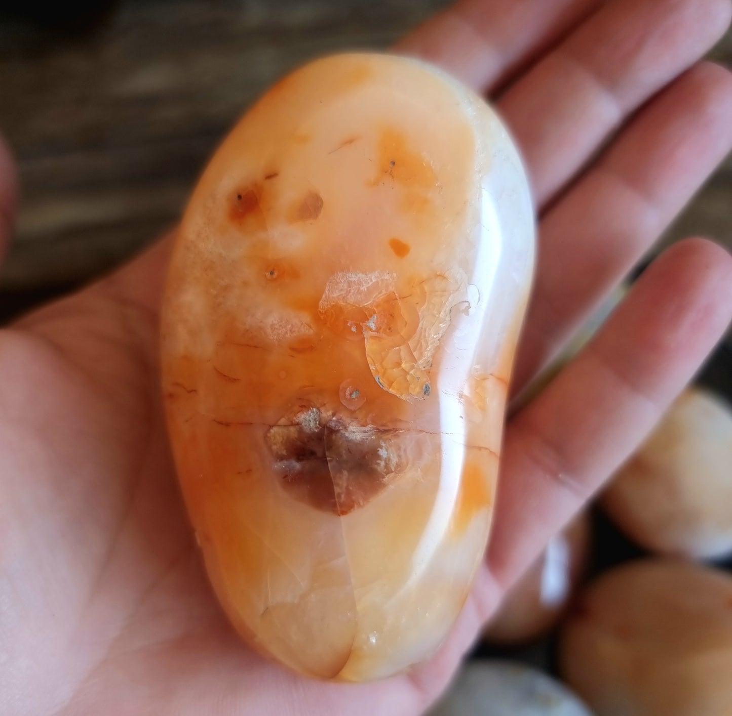 CARNELIAN GALLETS WITH NATURAL VUGS & CHRYSTALLINE - CREATIVITY