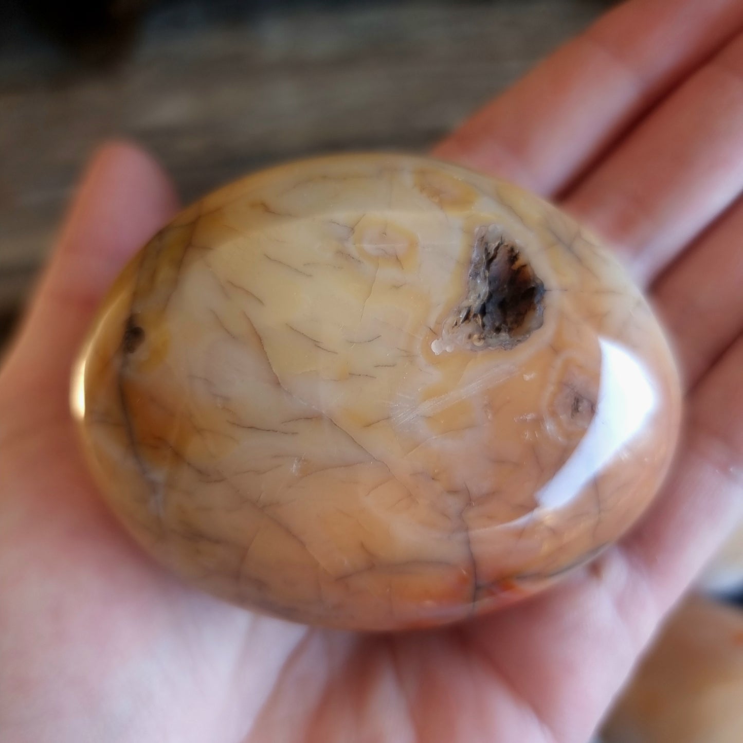 CARNELIAN GALLETS WITH NATURAL VUGS & CHRYSTALLINE - CREATIVITY