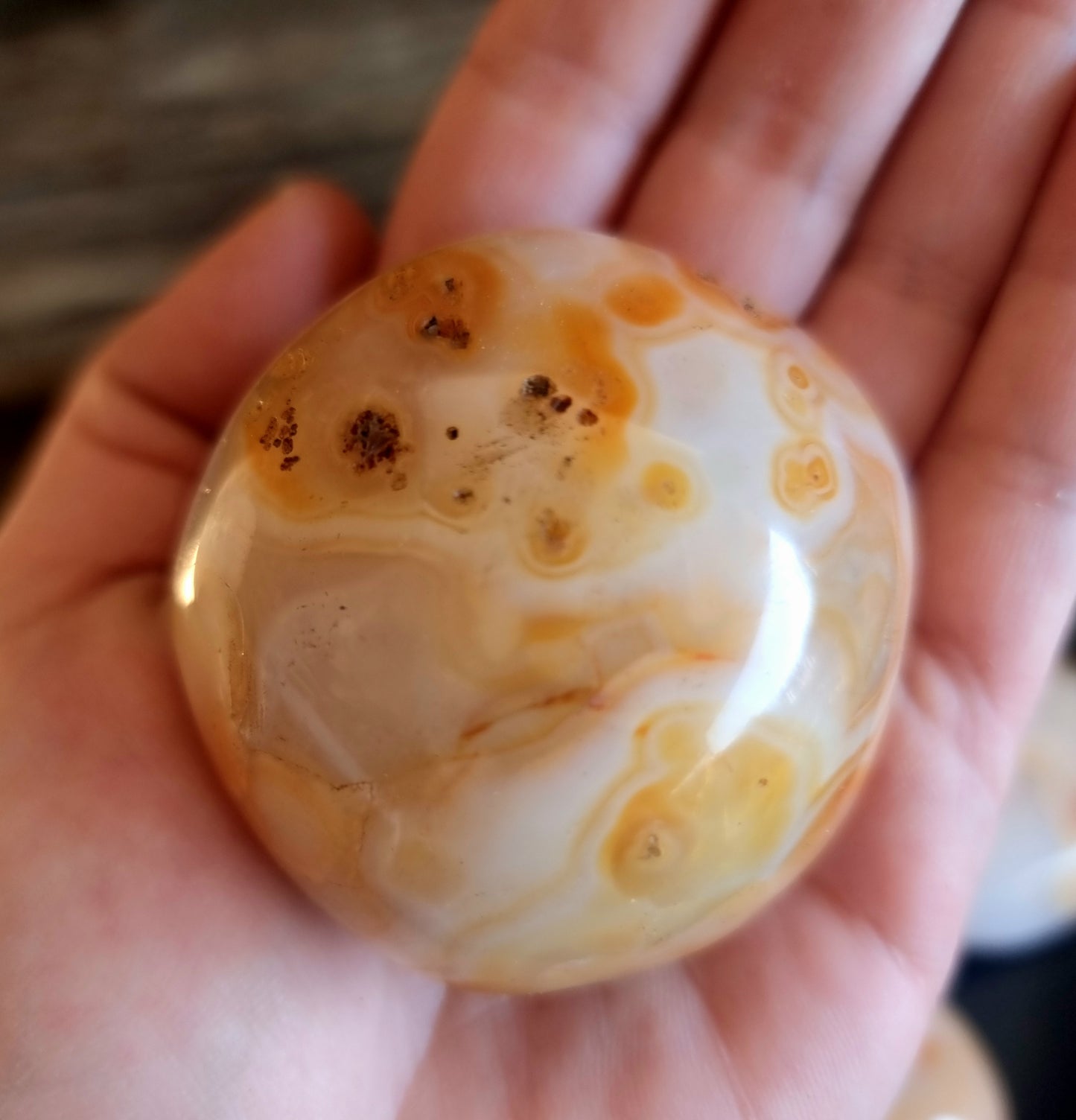 CARNELIAN GALLETS WITH NATURAL VUGS & CHRYSTALLINE - CREATIVITY