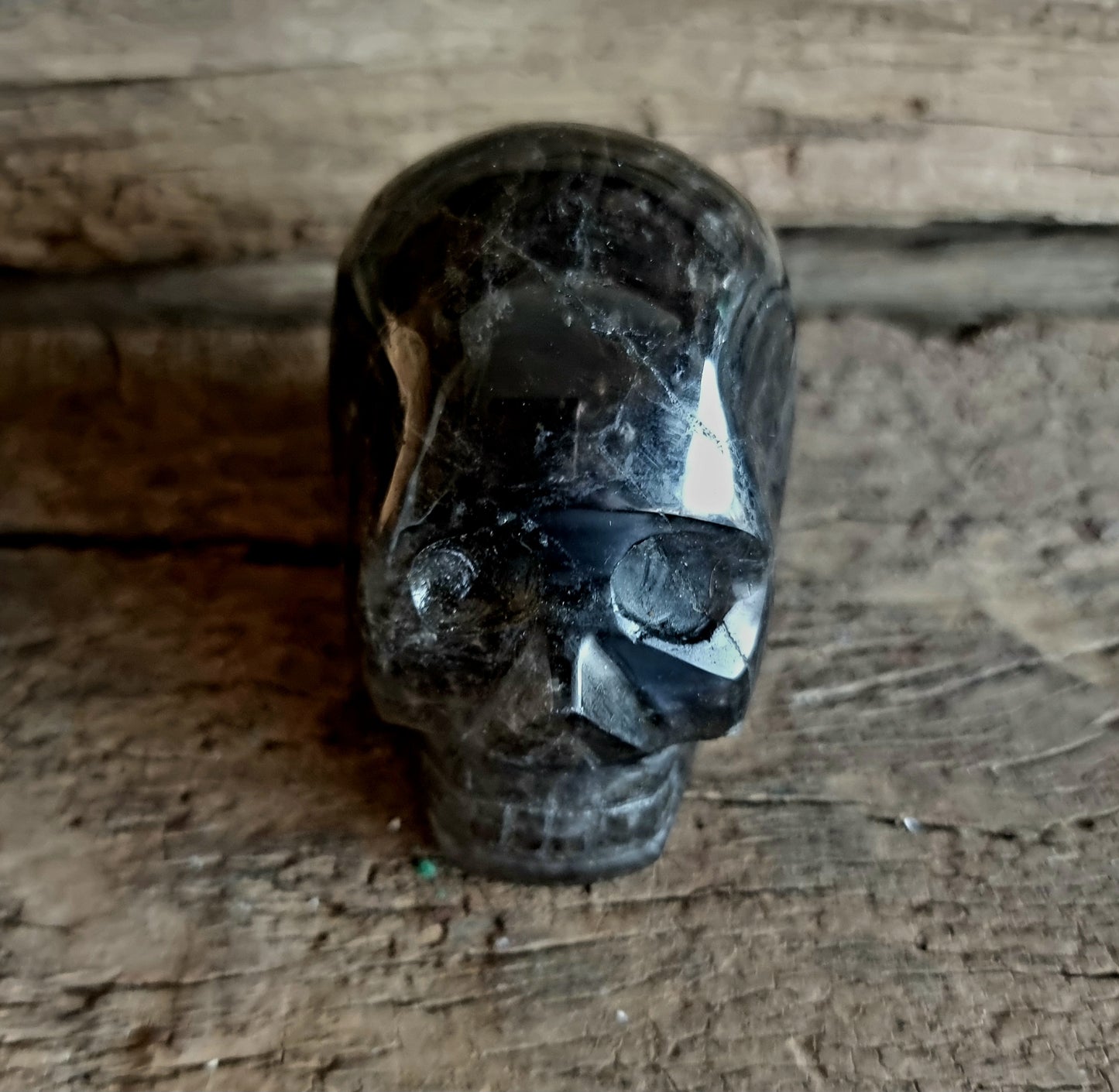POLISHED SMOKY QUARTZ SKULL A - GROUNDING