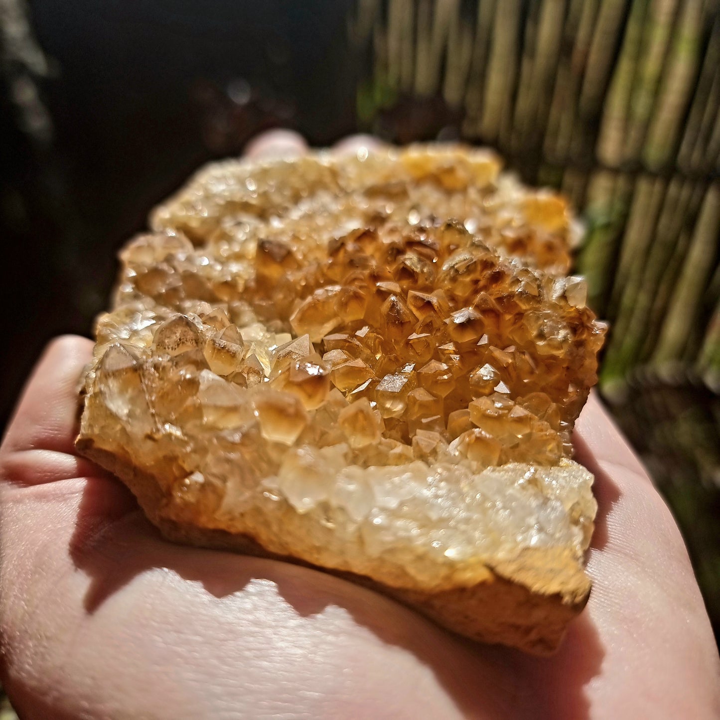 NATURAL GOLDEN LIMONITE QUARTZ CRYSTAL SPECIMEN 2