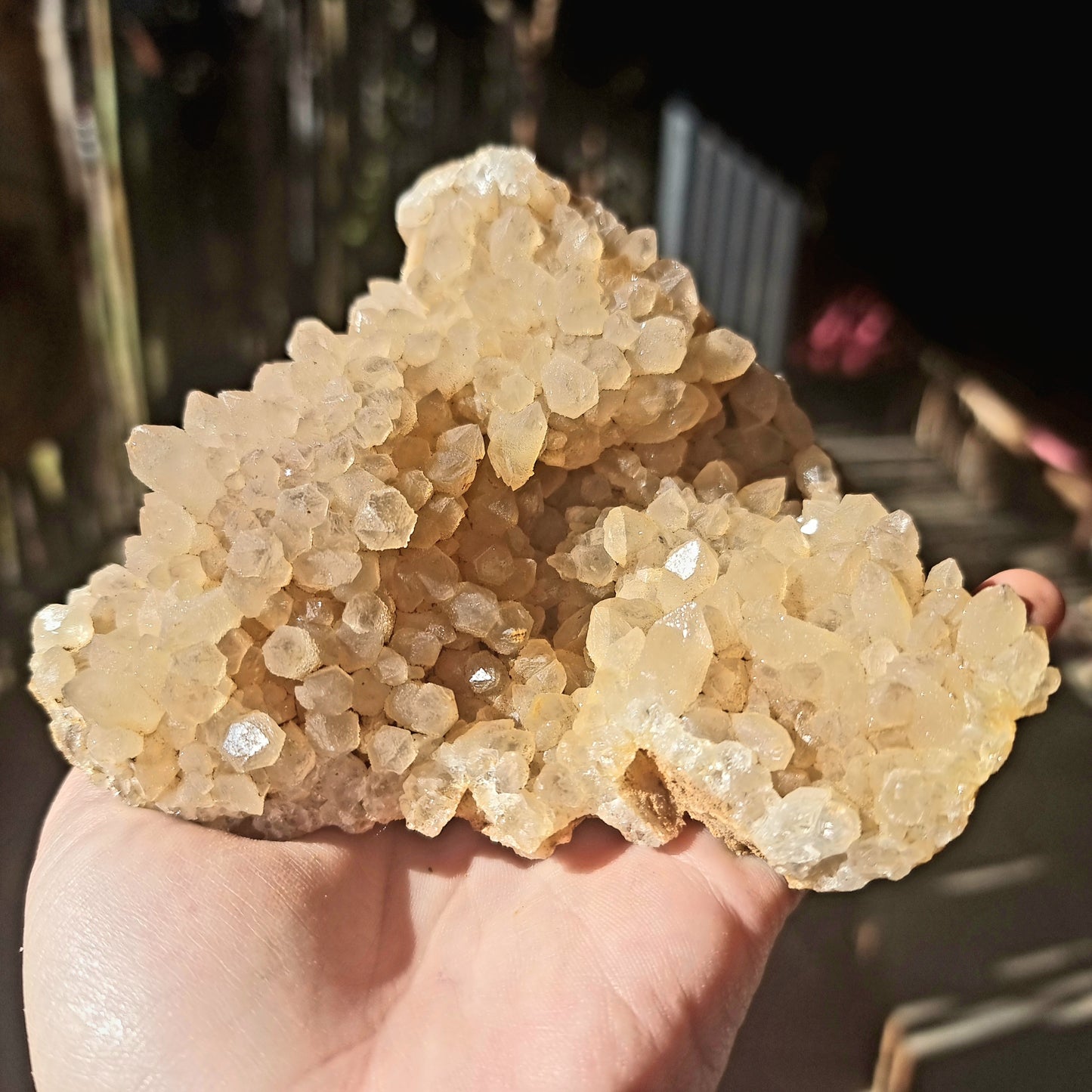 NATURAL GOLDEN LIMONITE QUARTZ ON HONEYCOMB MATRIX