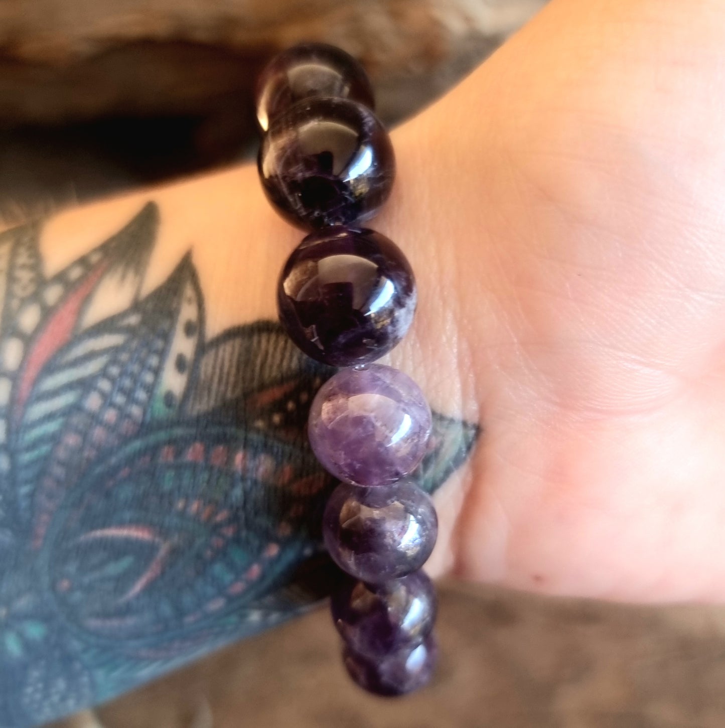 AMETHYST ENERGY BRACELET 14 mm - PSYCHIC ABILITIES