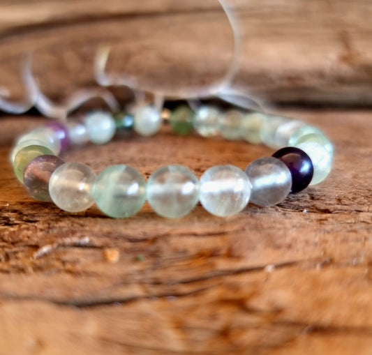 FLUORITE ENERGY BRACELET 8 mm - MENTAL CLARITY
