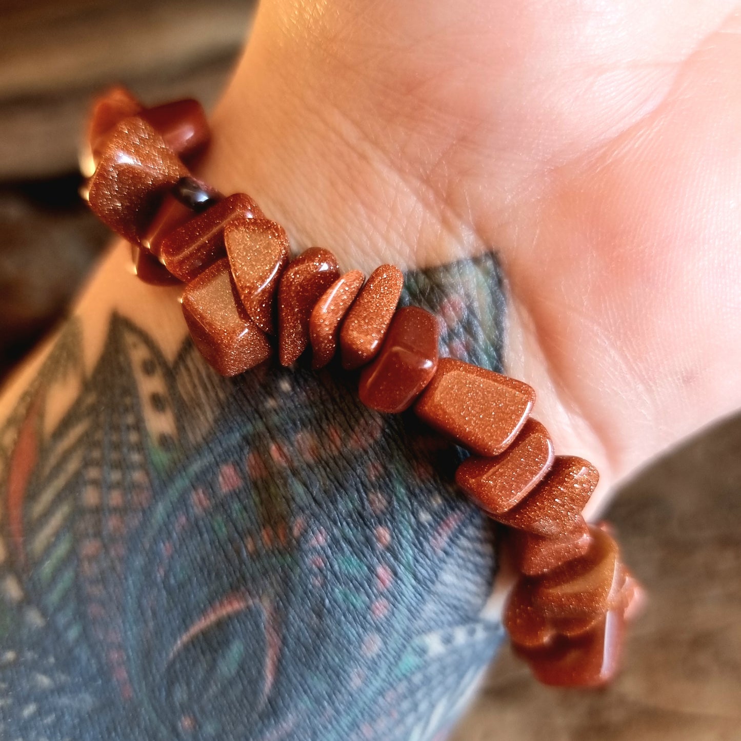 GOLDSTONE CHIPPED BRACELET - AMBITION