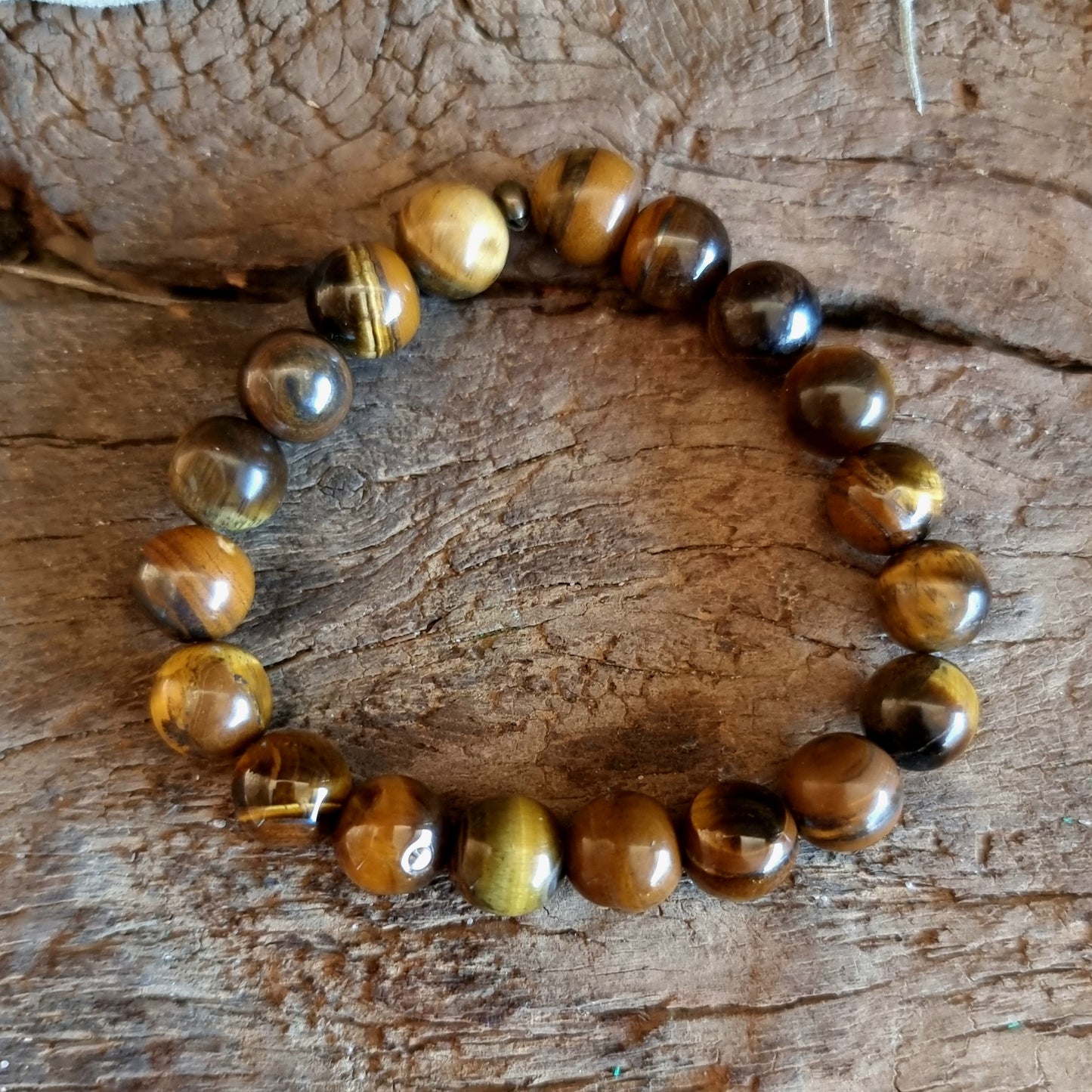 TIGER EYE ENERGY BRACELET 10 mm - PROTECTION & COURAGE