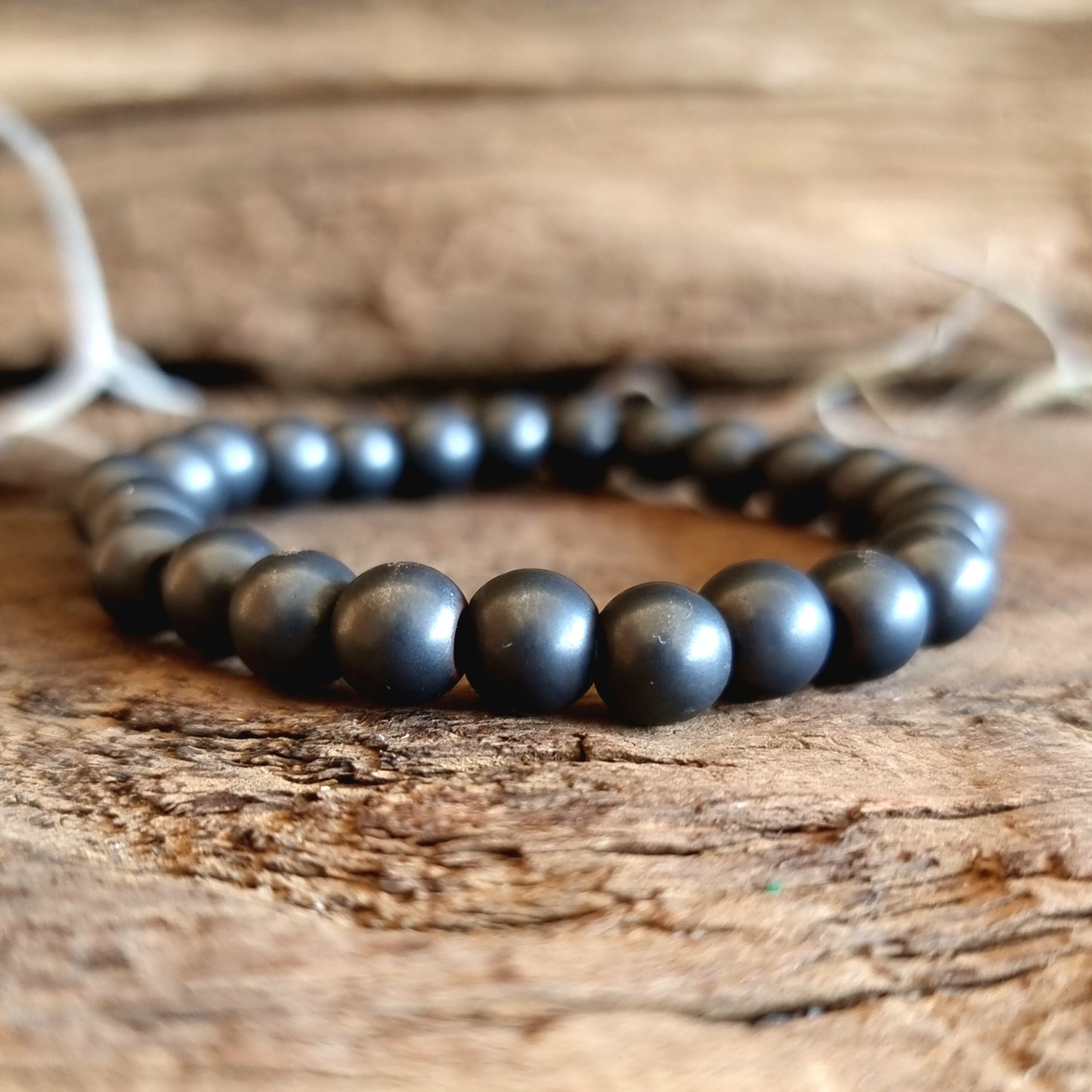 HEMATITE MATT ENERGY BRACELET 8 mm - GROUNDING AND PROTECTION