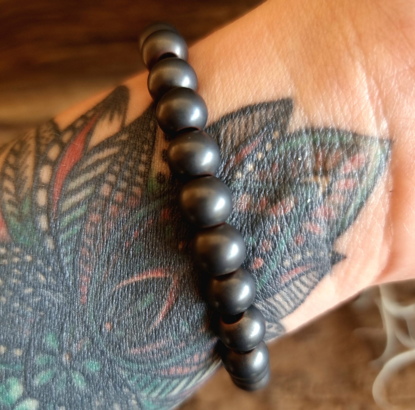 HEMATITE MATT ENERGY BRACELET 8 mm - GROUNDING AND PROTECTION