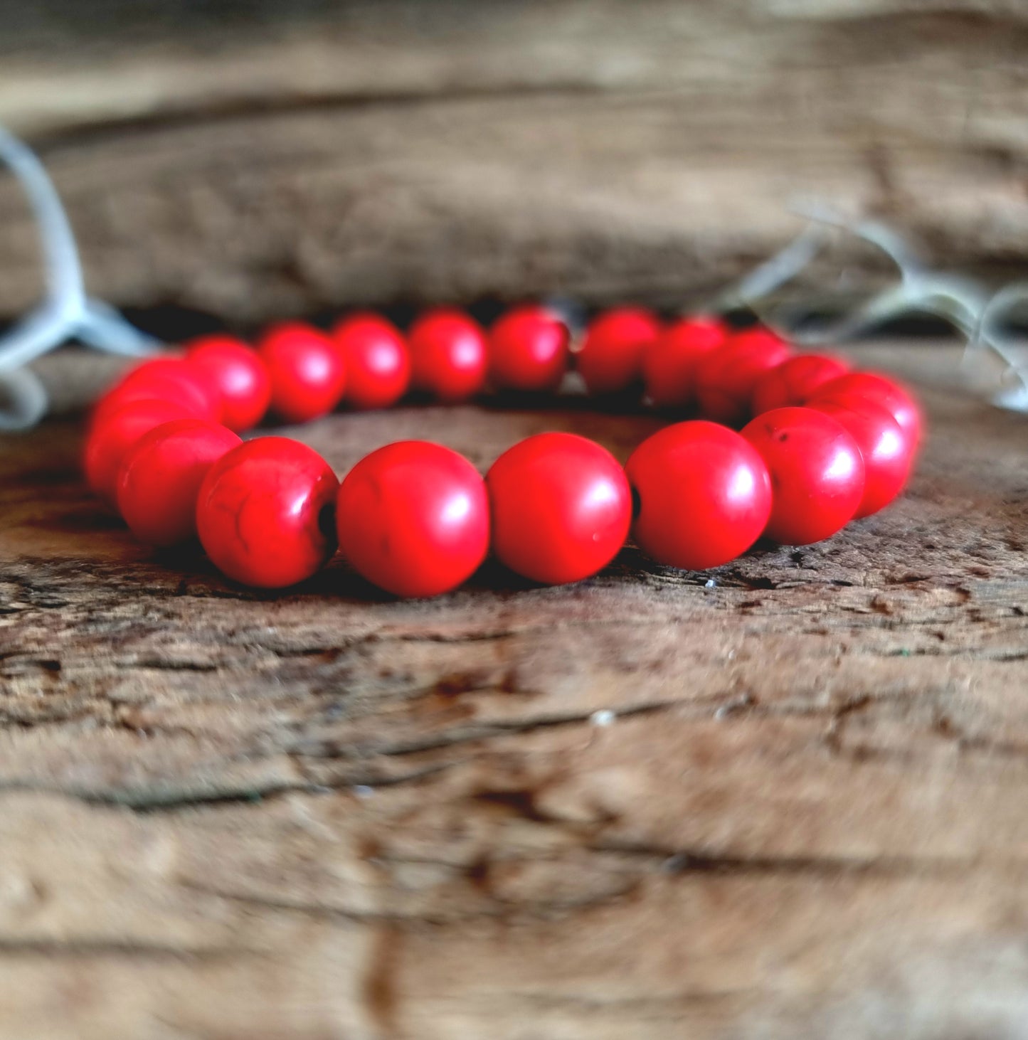 RED HOWLITE ENERGY BRACELET 10 mm - ENLIGHTENMENT