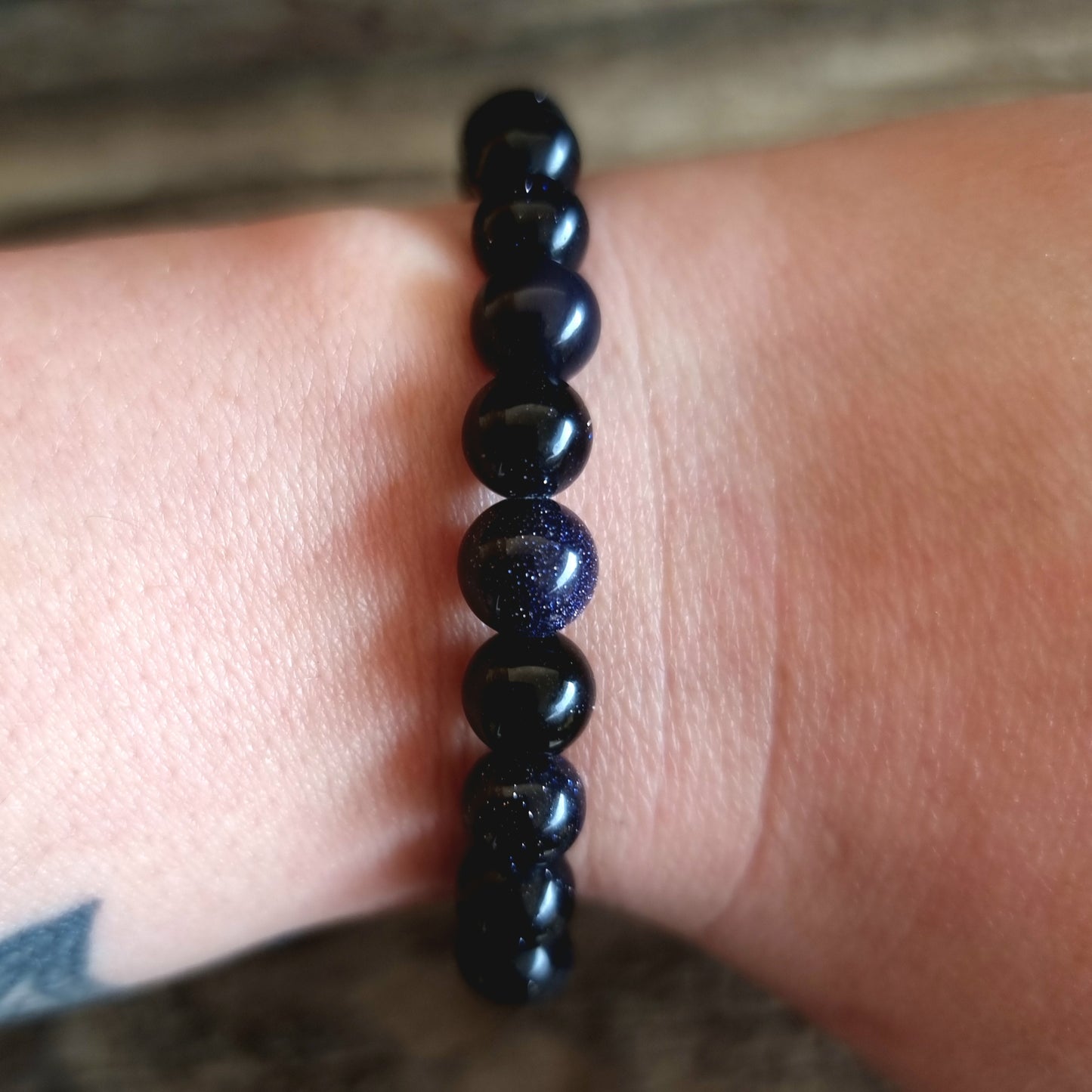 BLUE SANDSTONE ENERGY BRACELET 8 mm - AMBITION