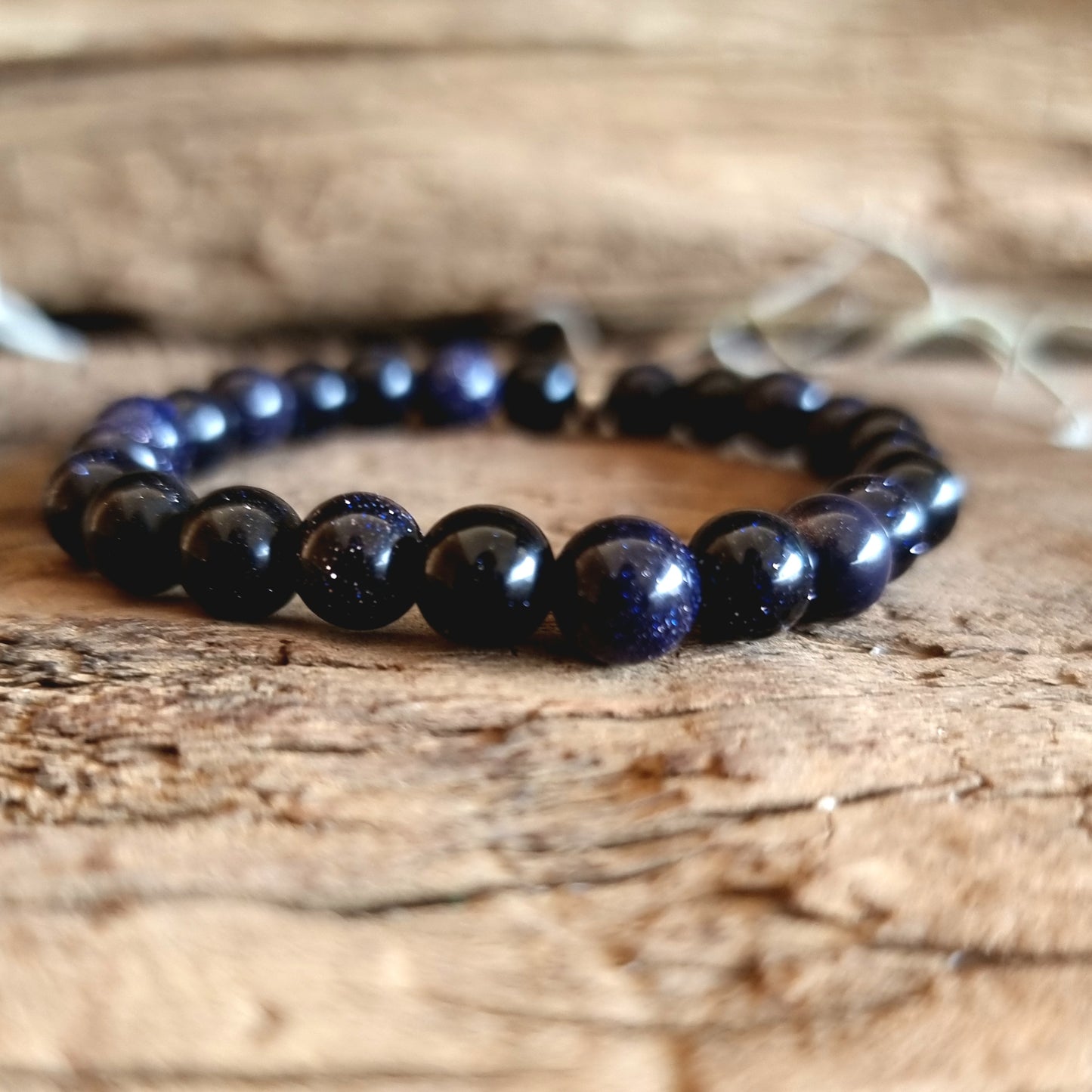 BLUE SANDSTONE ENERGY BRACELET 8 mm - AMBITION