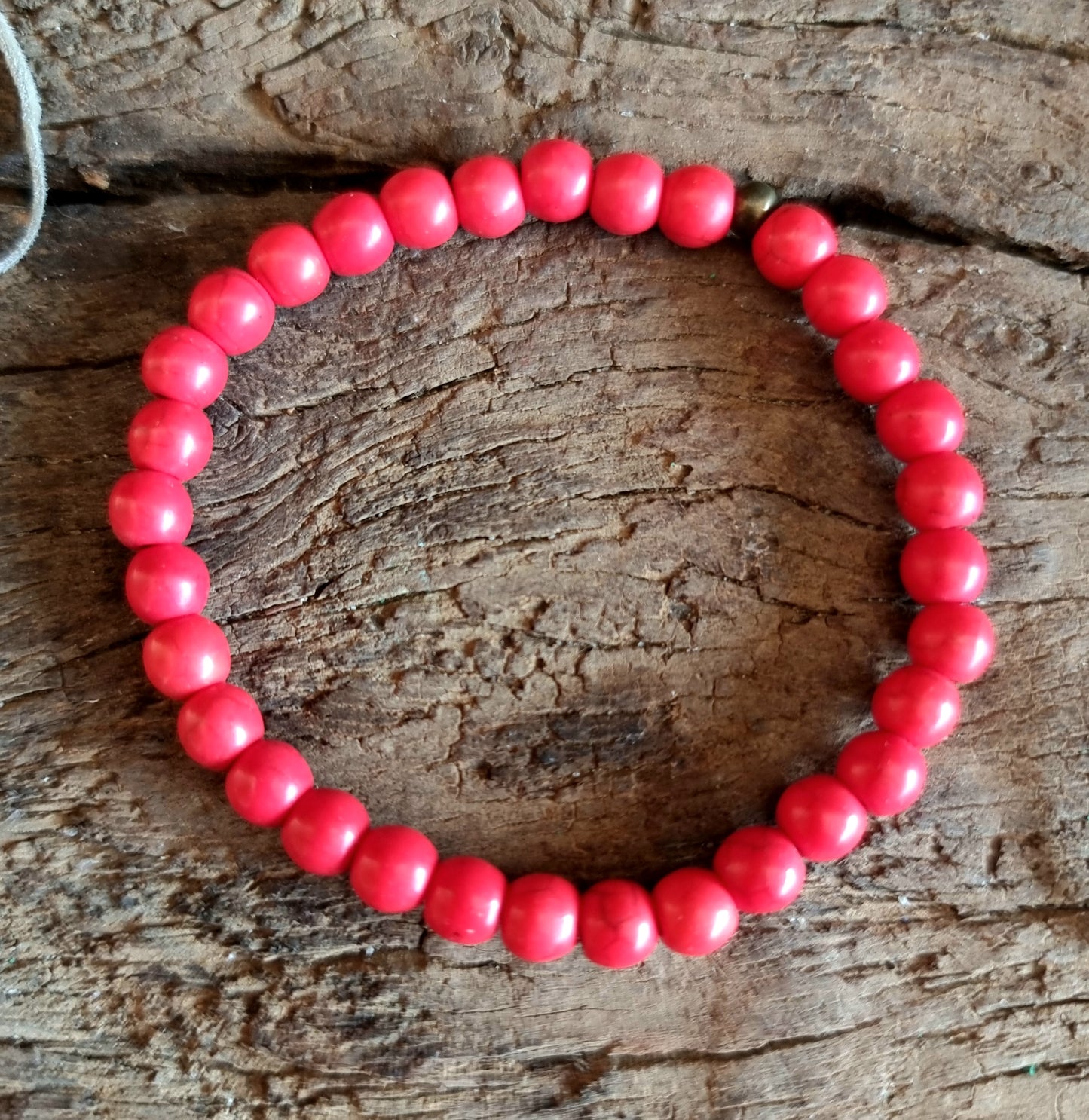 RED HOWLITE ENERGY BRACELET 6 mm - ENLIGHTENMENT
