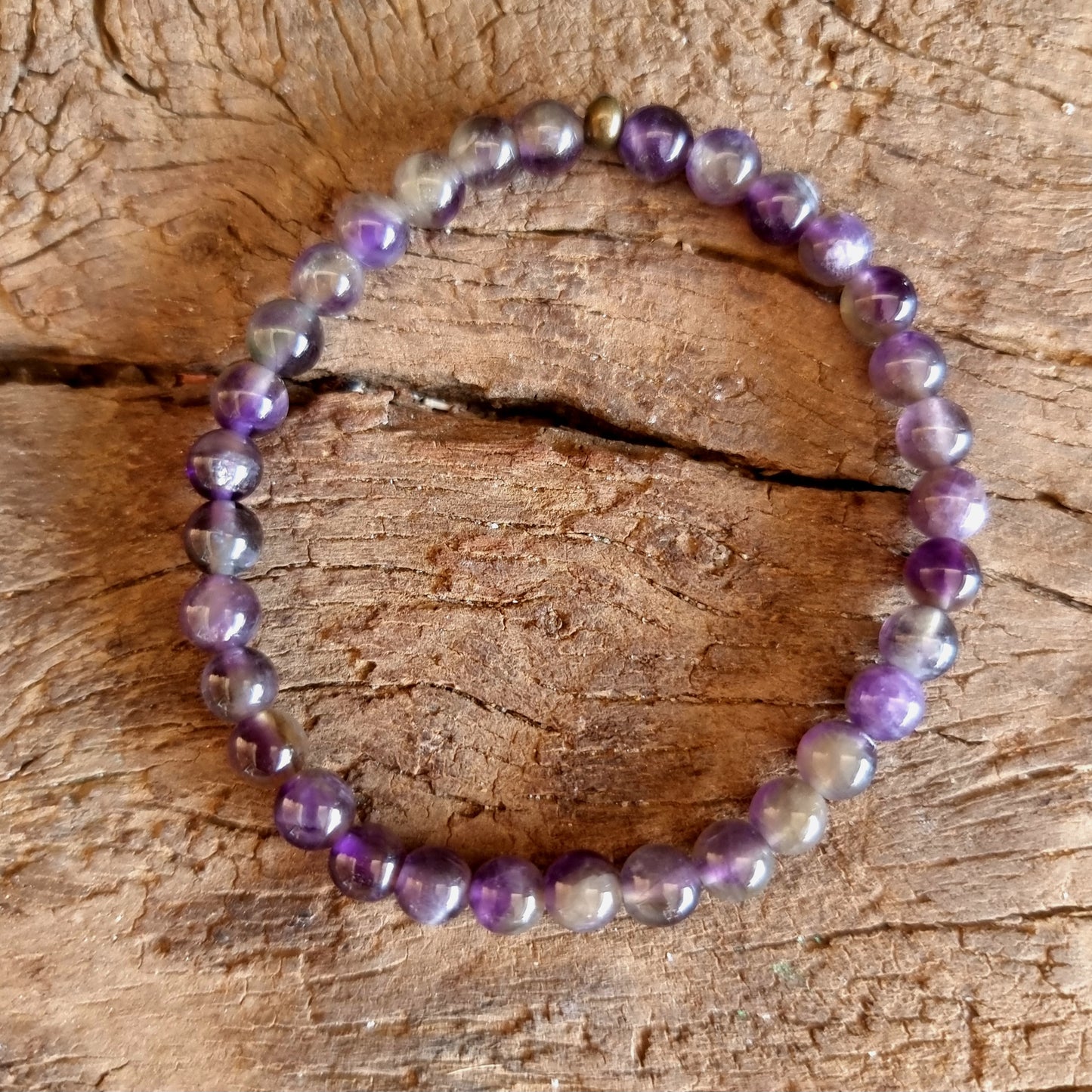 AMETHYST ENERGY BRACELET 6 mm - INTUITION AND PROTECTION