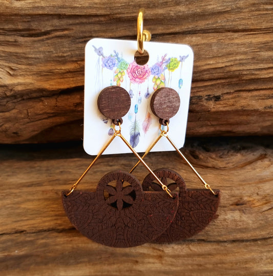 DARK BROWN BOHEMIAN EARRINGS
