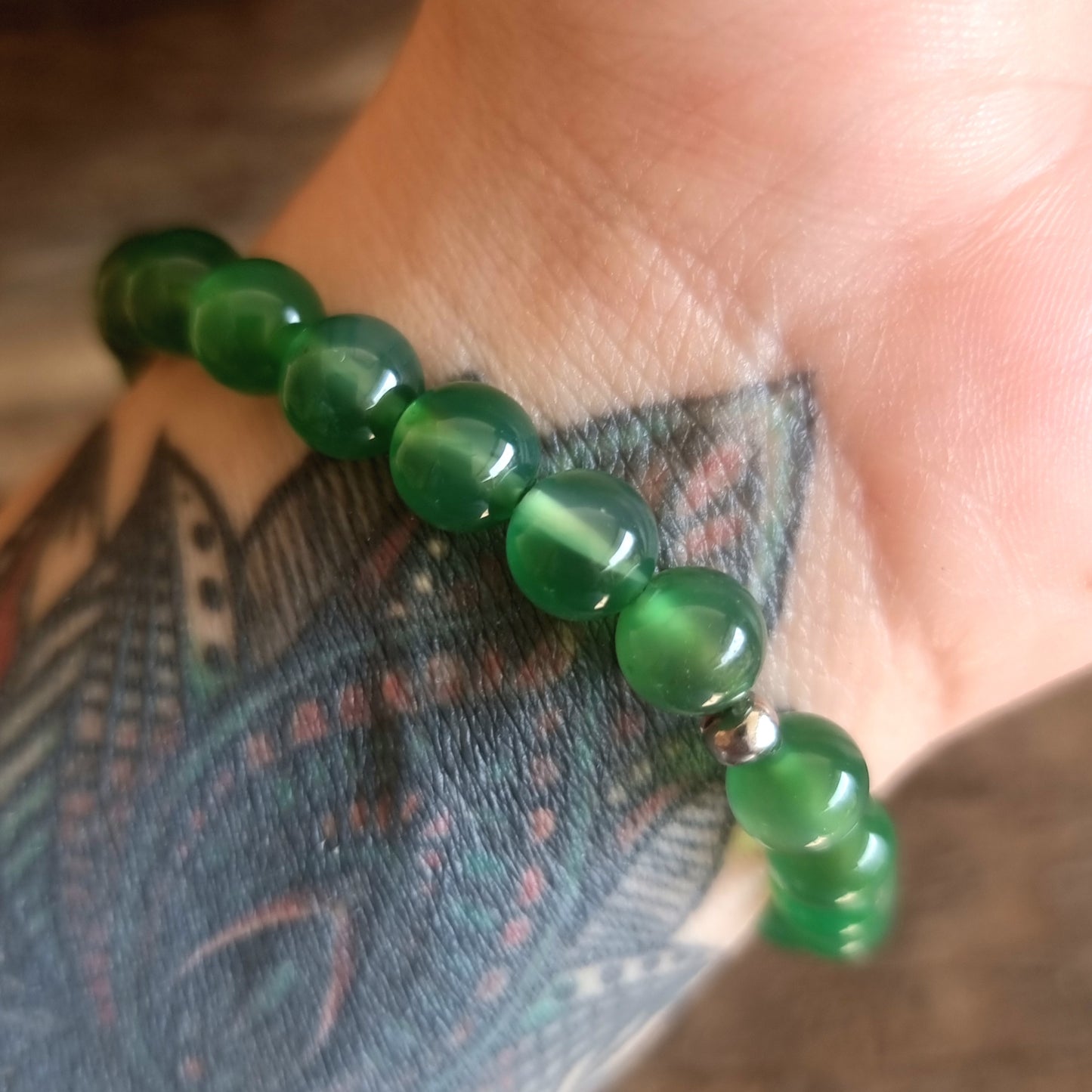 GREEN ONYX BRACELET 8mm - PROTECTION
