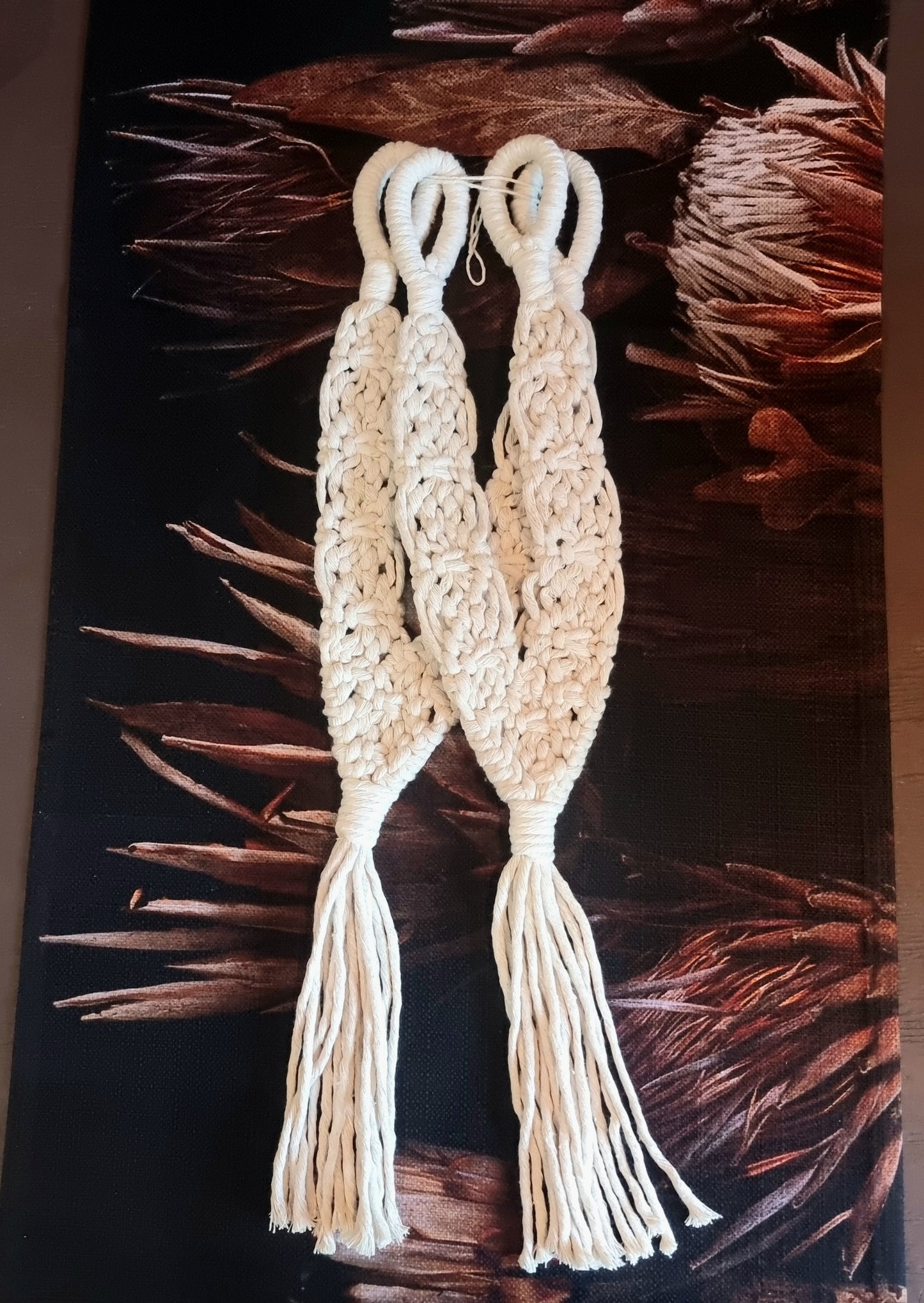 MACRAME CURTAIN TIE SET OF 2