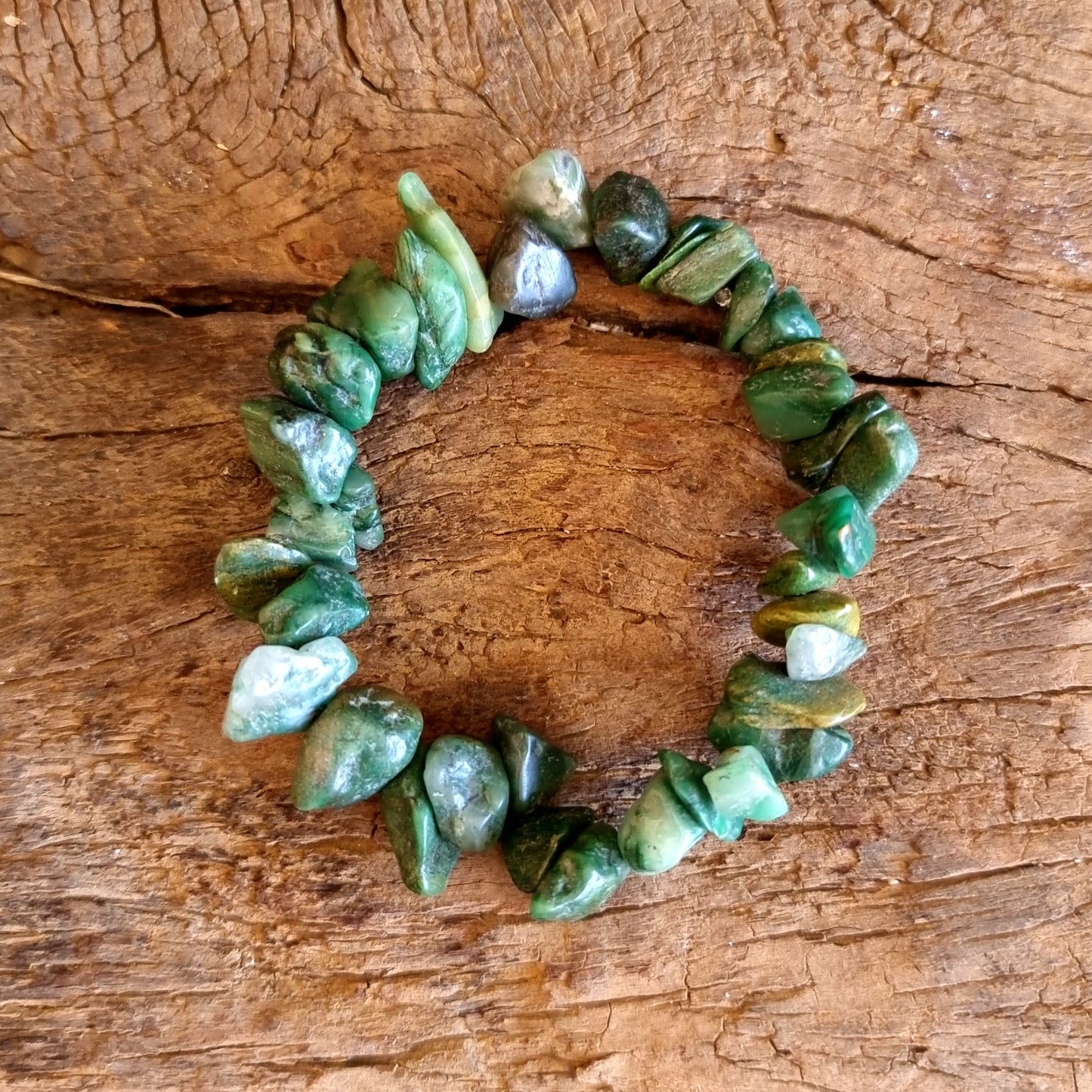 AFRICAN JADE CHIPPED BRACELET - ABUNDANCE