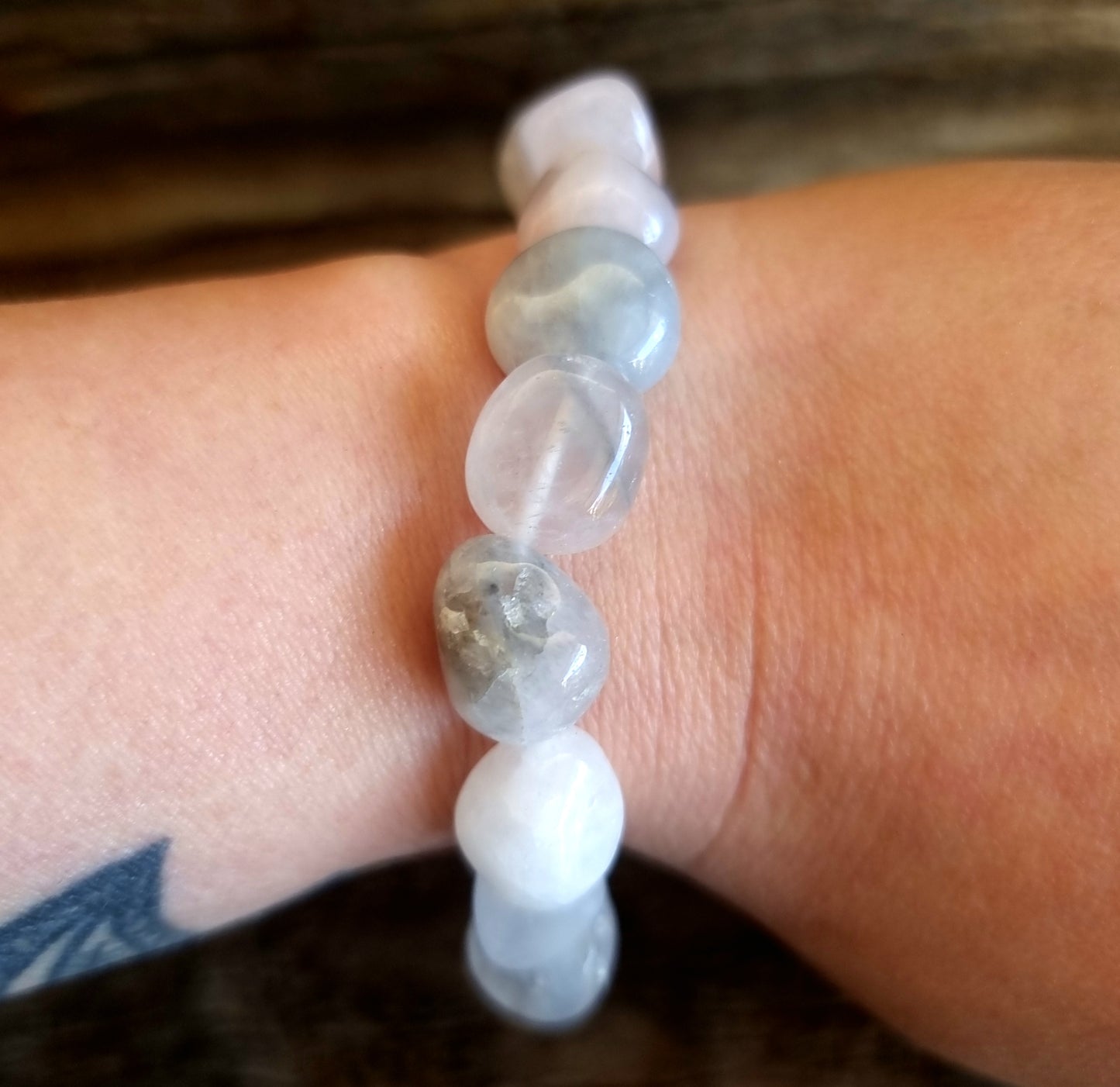 LUNAR QUARTZ NUGGET BRACELET - LOVE AND TRANSFORMATION