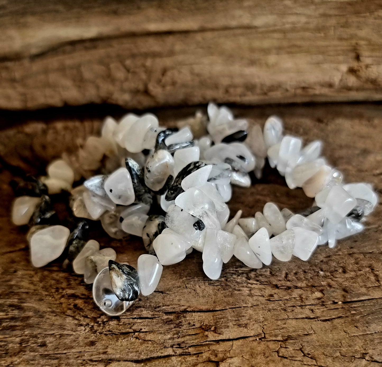 RUTILATED QUARTZ CHIPPED BRACELET - INTUITION