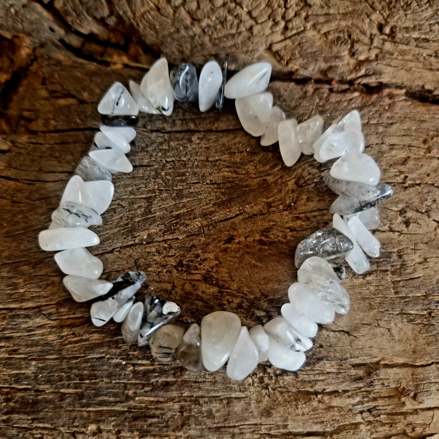 RUTILATED QUARTZ CHIPPED BRACELET - INTUITION