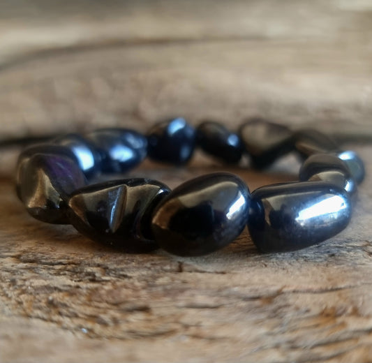 PURPERITE  NUGGET BRACELET - PSYCHIC PROTECTION