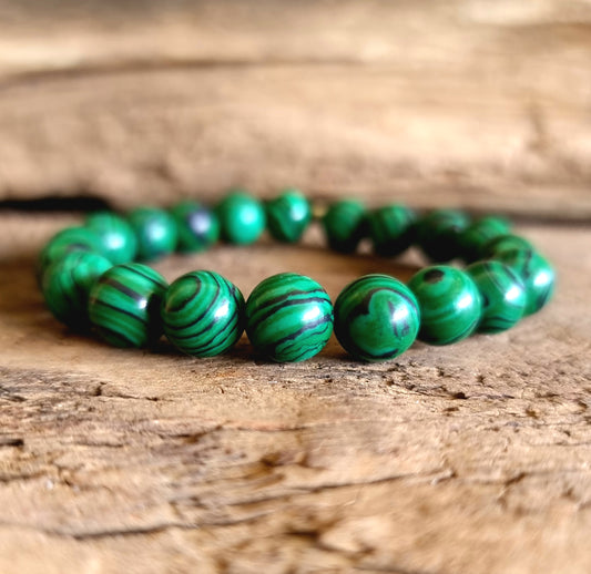 MALACHITE ENERGY BRACELET 8 mm - EMBRACE CHANGE