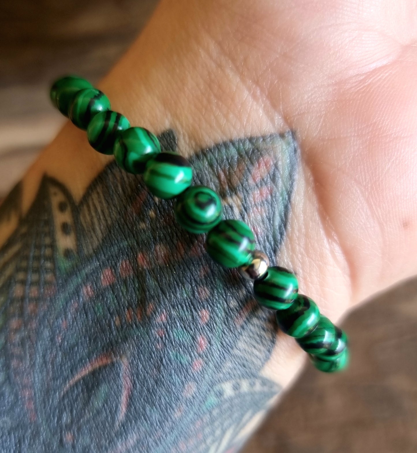 MALACHITE ENERGY BRACELET 6 mm - EMBRACE CHANGE