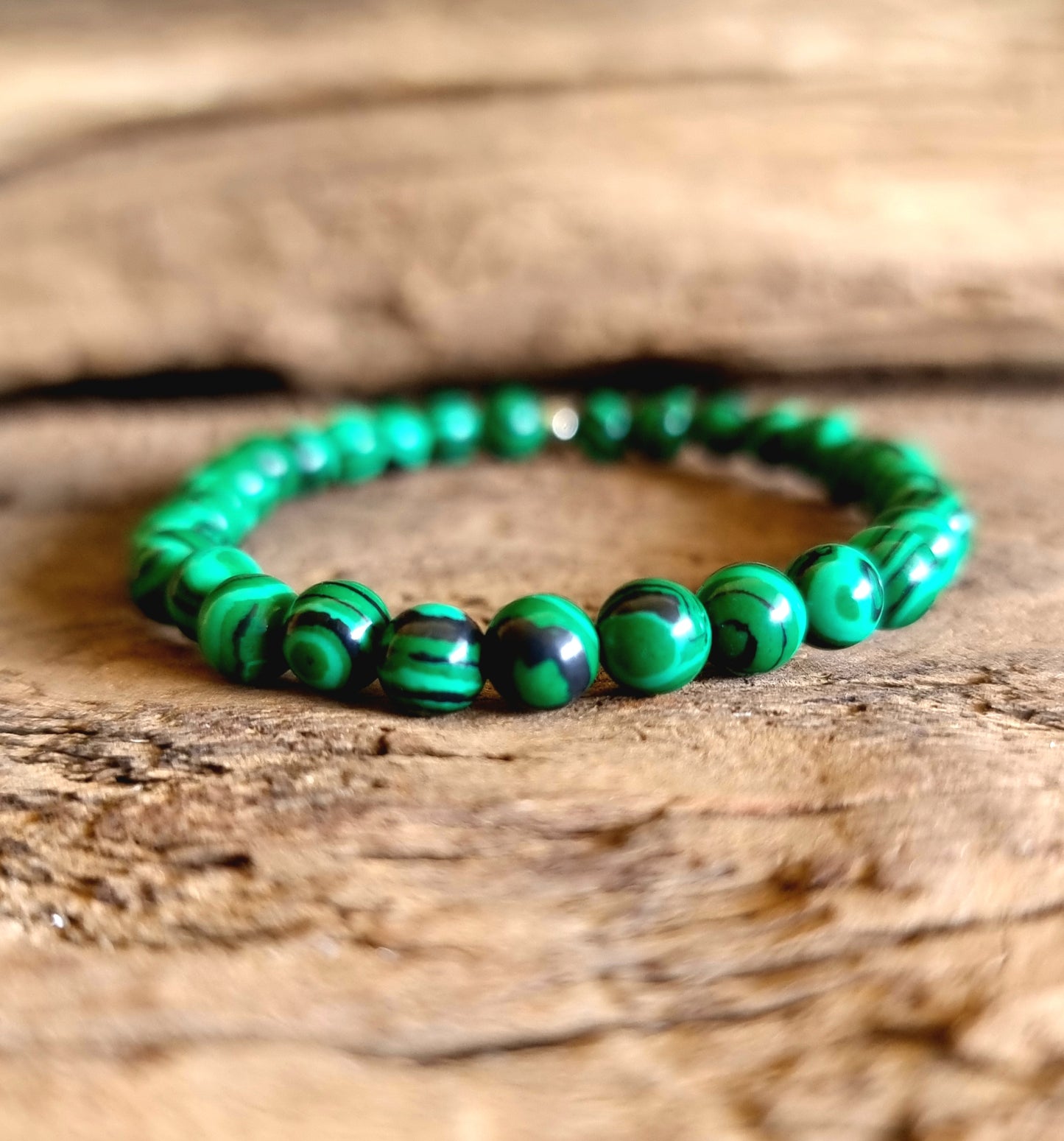 MALACHITE ENERGY BRACELET 6 mm - EMBRACE CHANGE