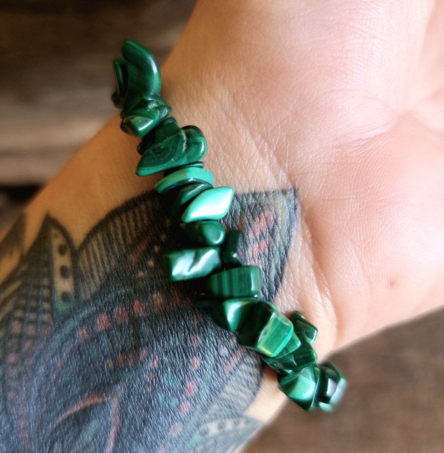 MALACHITE CHIPPED BRACELET - EMBRACE CHANGE