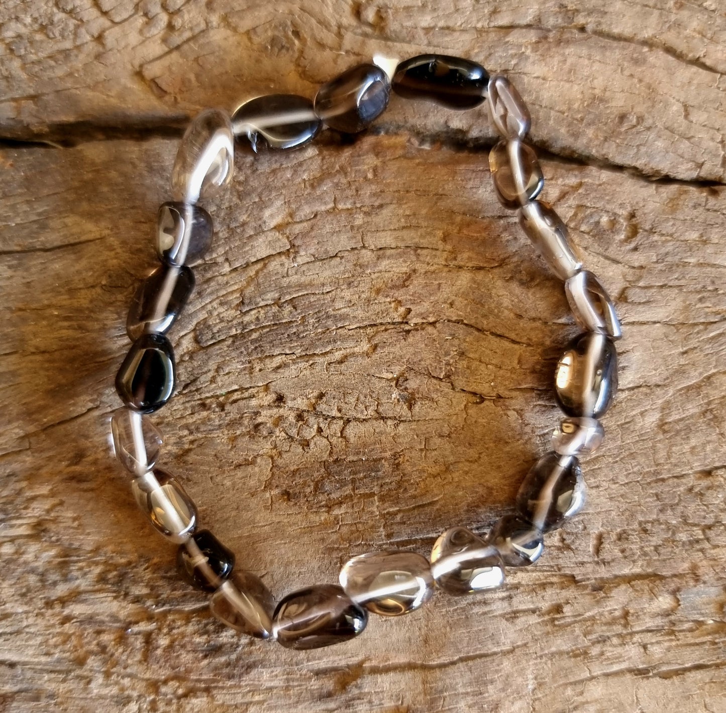SMOKY QUARTZ NUGGET BRACELET - GROUNDING & PROTECTION
