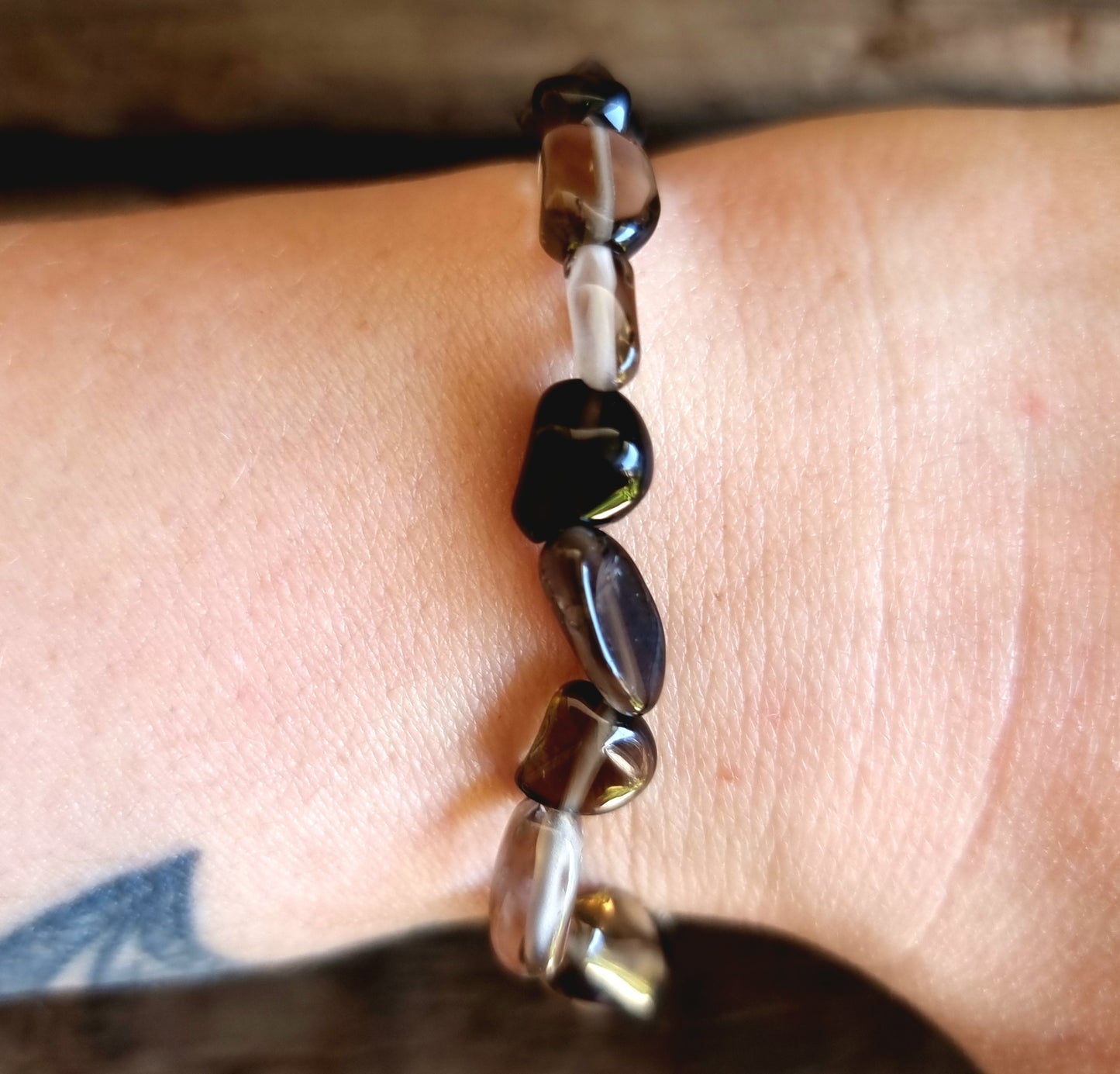 SMOKY QUARTZ NUGGET BRACELET - GROUNDING & PROTECTION