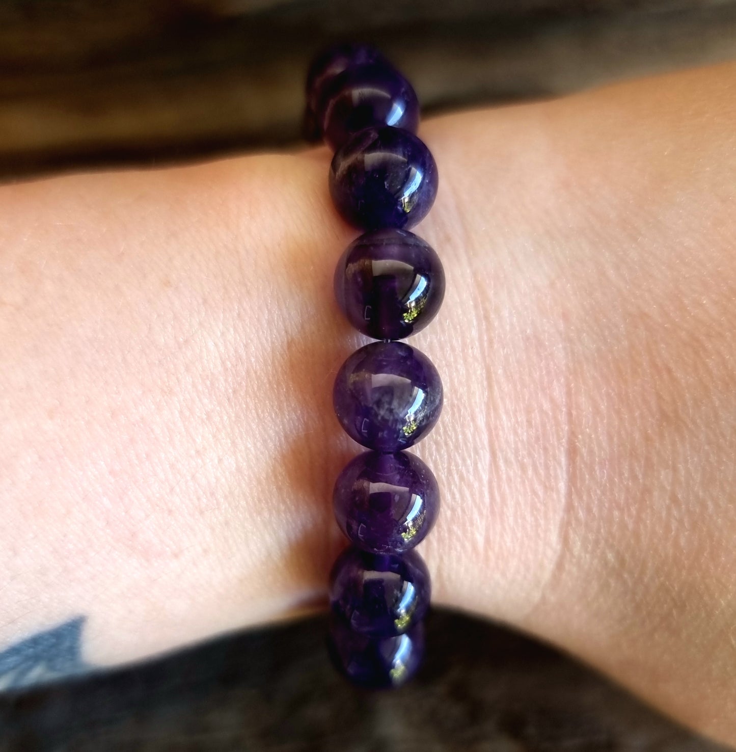 AMETHYST ENERGY BRACELET 10 mm - PSYCHIC ABILITIES
