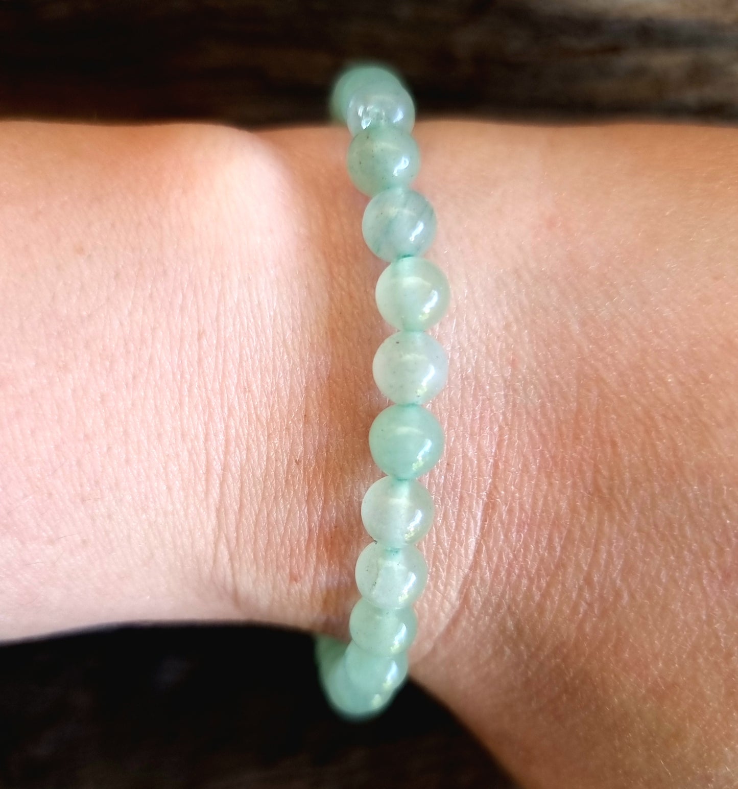GREEN AVENTURINE ENERGY BRACELET 6 mm - PROSPERITY & LUCK