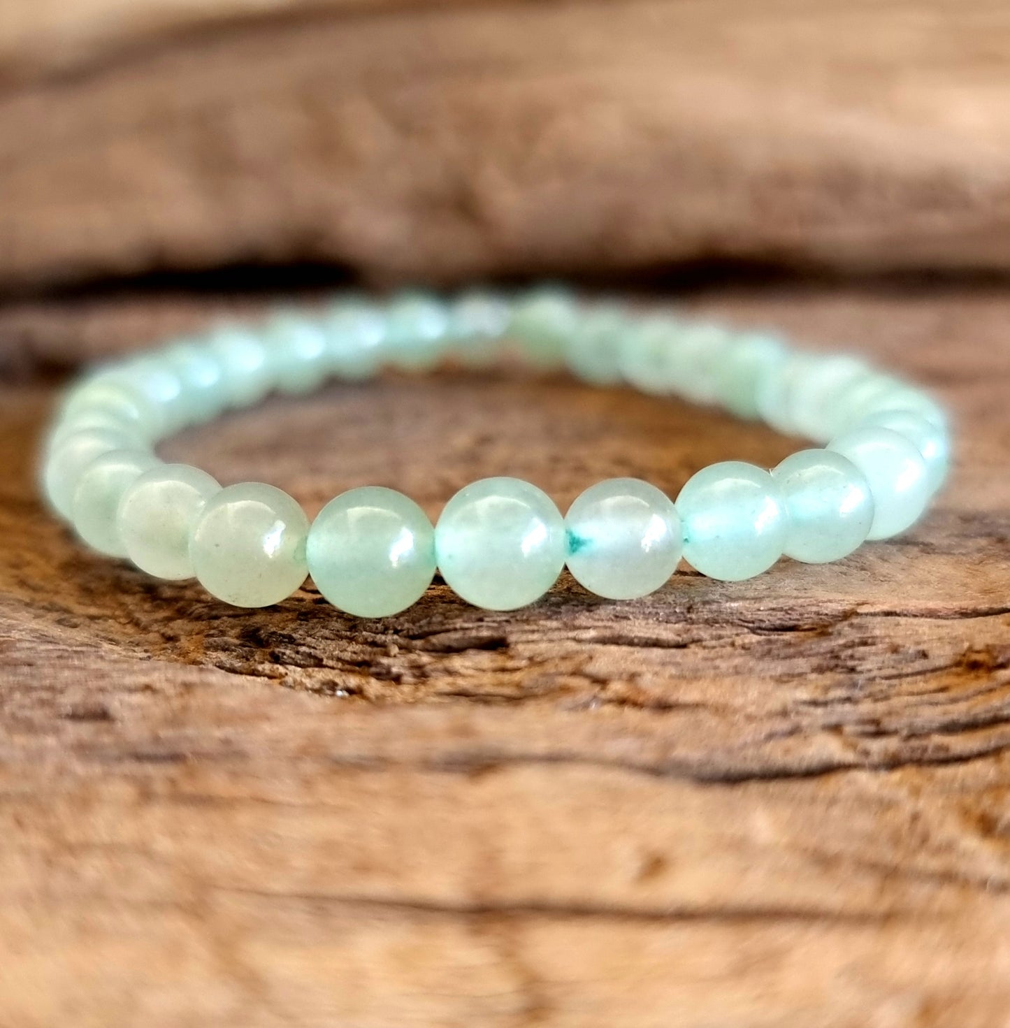 GREEN AVENTURINE ENERGY BRACELET 6 mm - PROSPERITY & LUCK