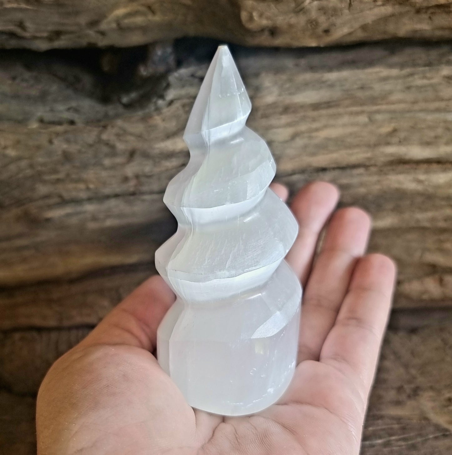 SELENITE SPIRAL POINT 10 cm - ANGELIC GUIDANCE