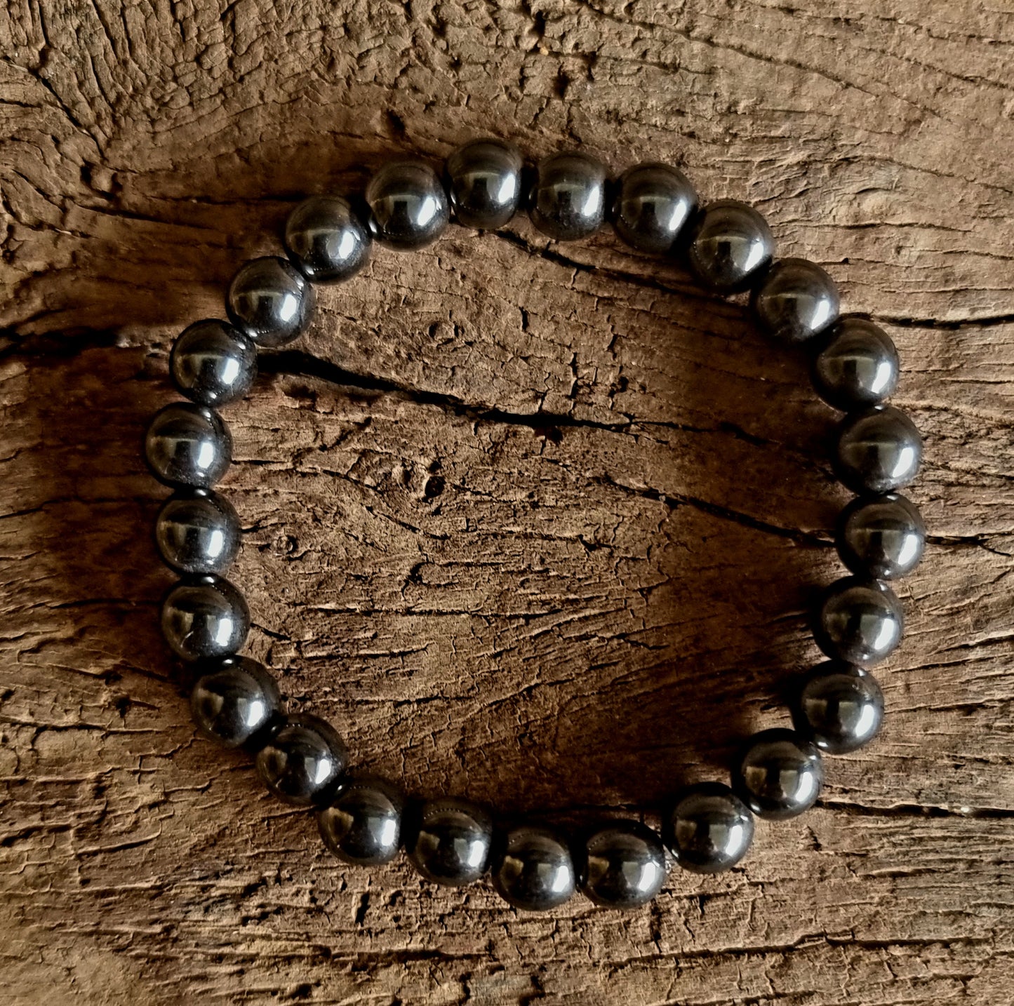 HEMATITE ENERGY BRACELET 8 mm - GROUNDING AND PROTECTION